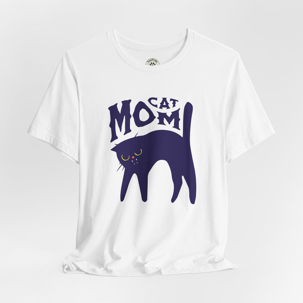 Cat Mom Graphic Tee — Cute Black Cat Illustration