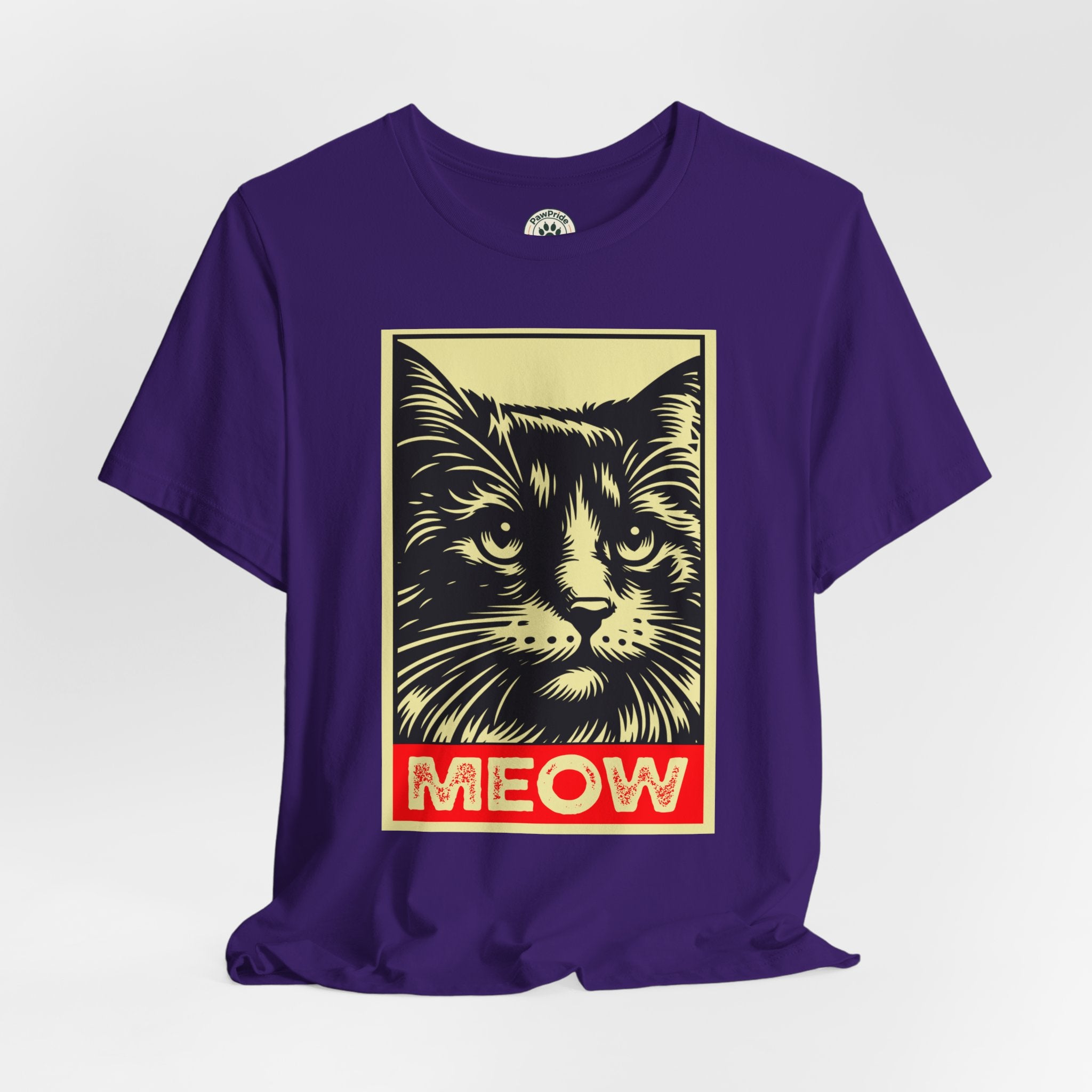 Meow Cat Portrait Tee — Graphic Cat Shirt