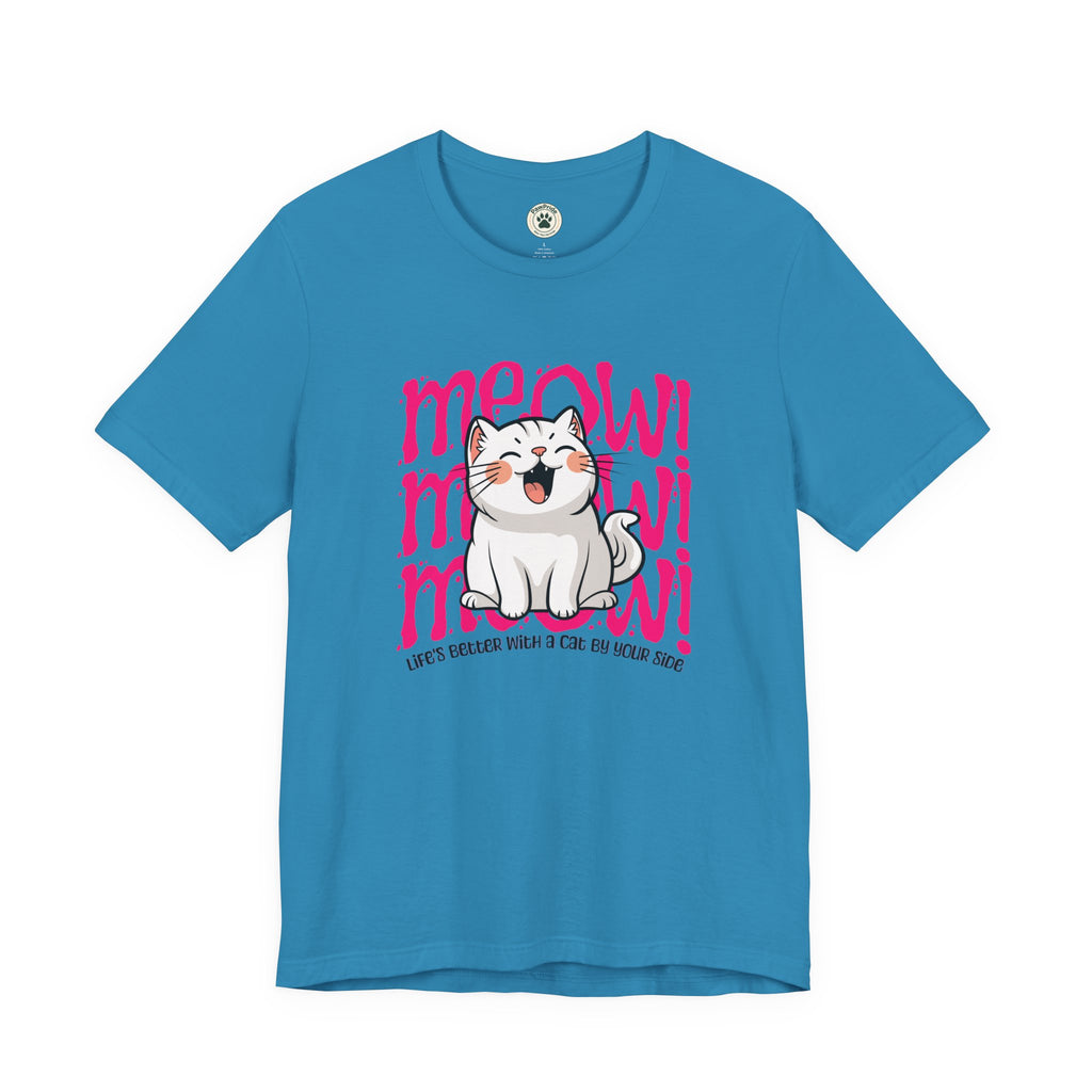 Meow Cat Graphic Tee — Cute Kawaii Cat "MEOW!" Shirt