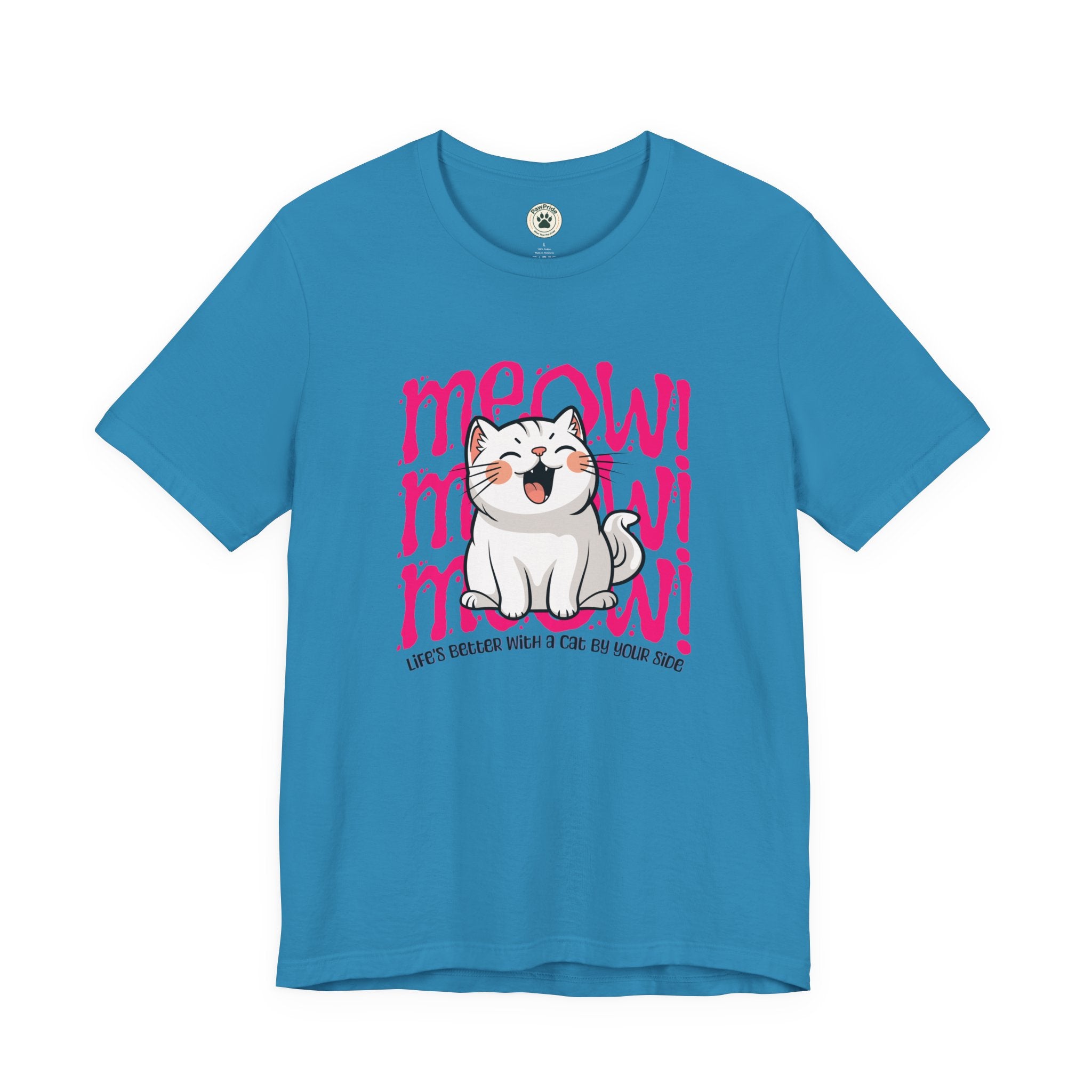 Meow Cat Graphic Tee — Cute Kawaii Cat "MEOW!" Shirt