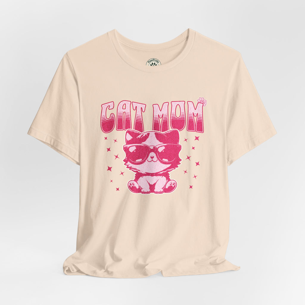 Cat Mom T-Shirt — Pink Cute Cat Graphic Tee
