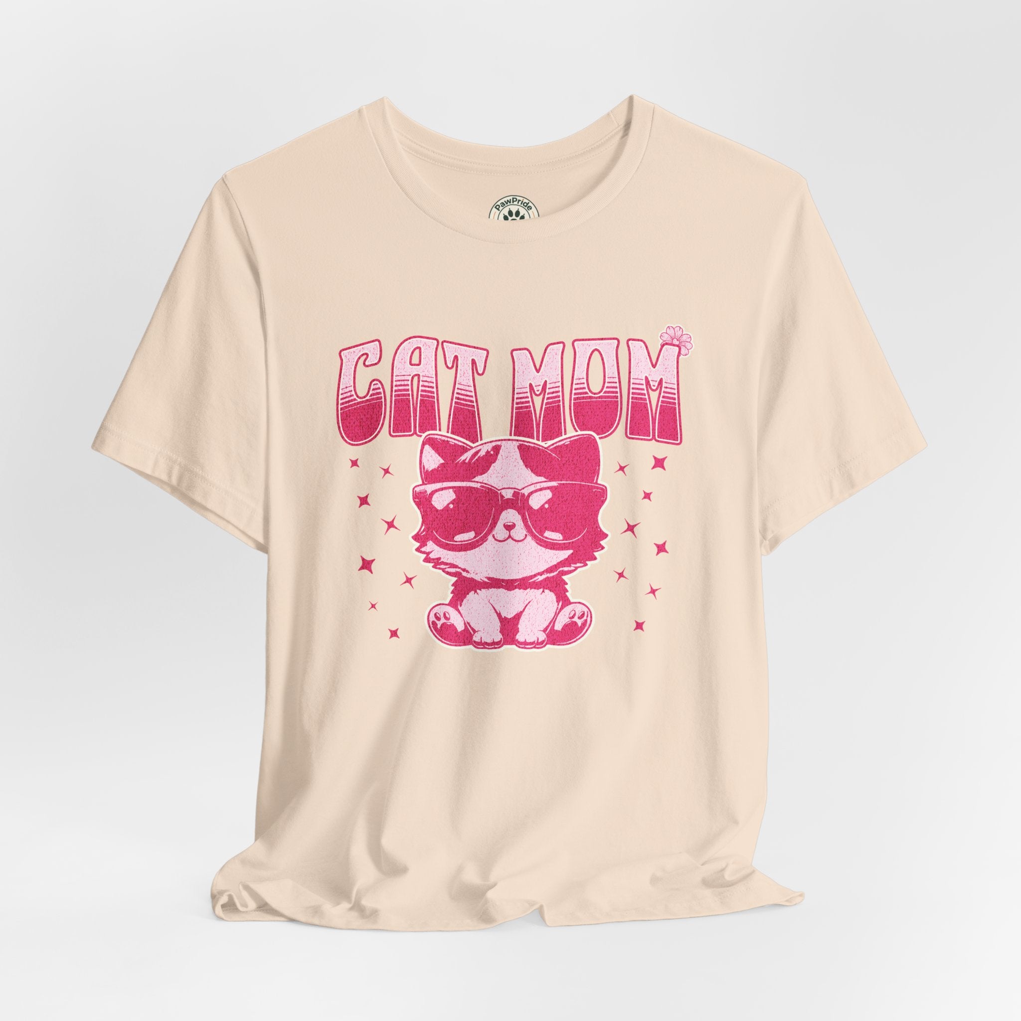 Cat Mom T-Shirt — Pink Cute Cat Graphic Tee