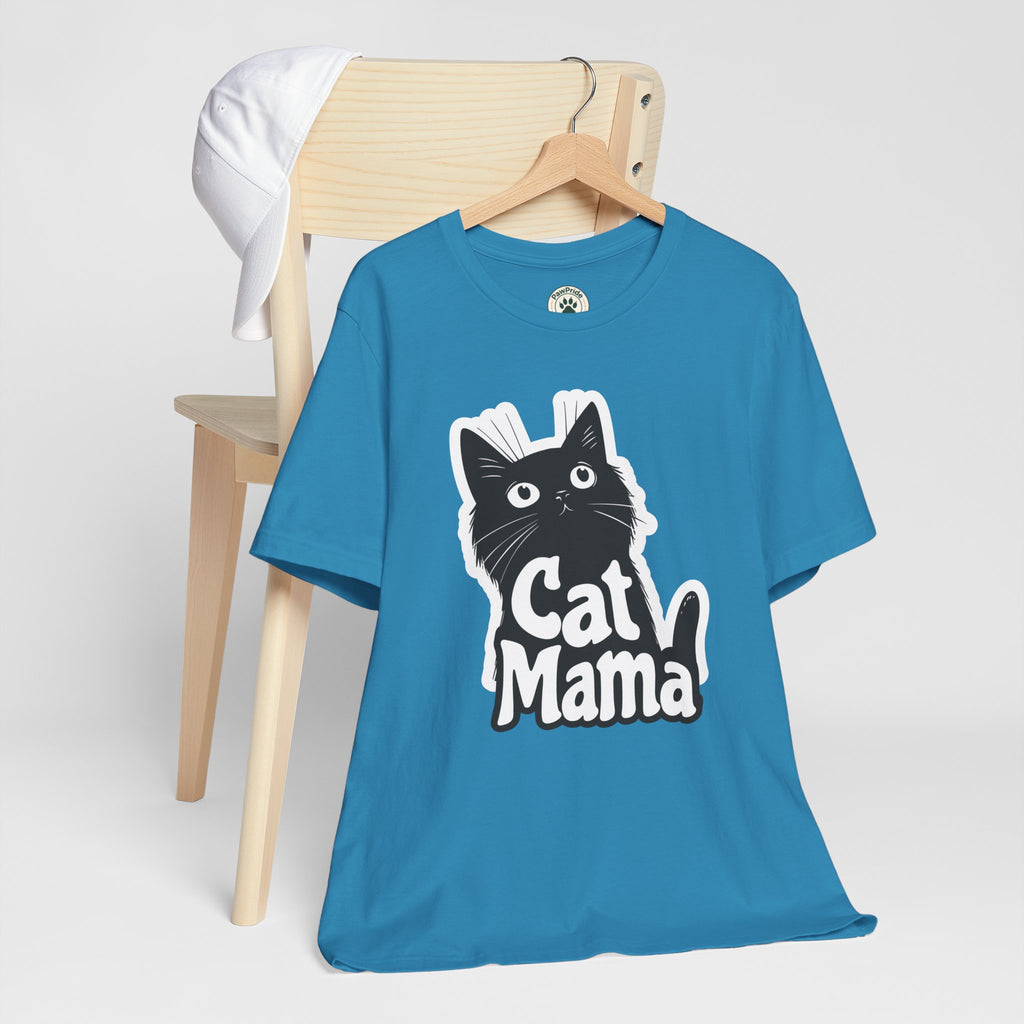 Cat Mama T-Shirt – Cute Black Cat Graphic Tee for Cat Lovers