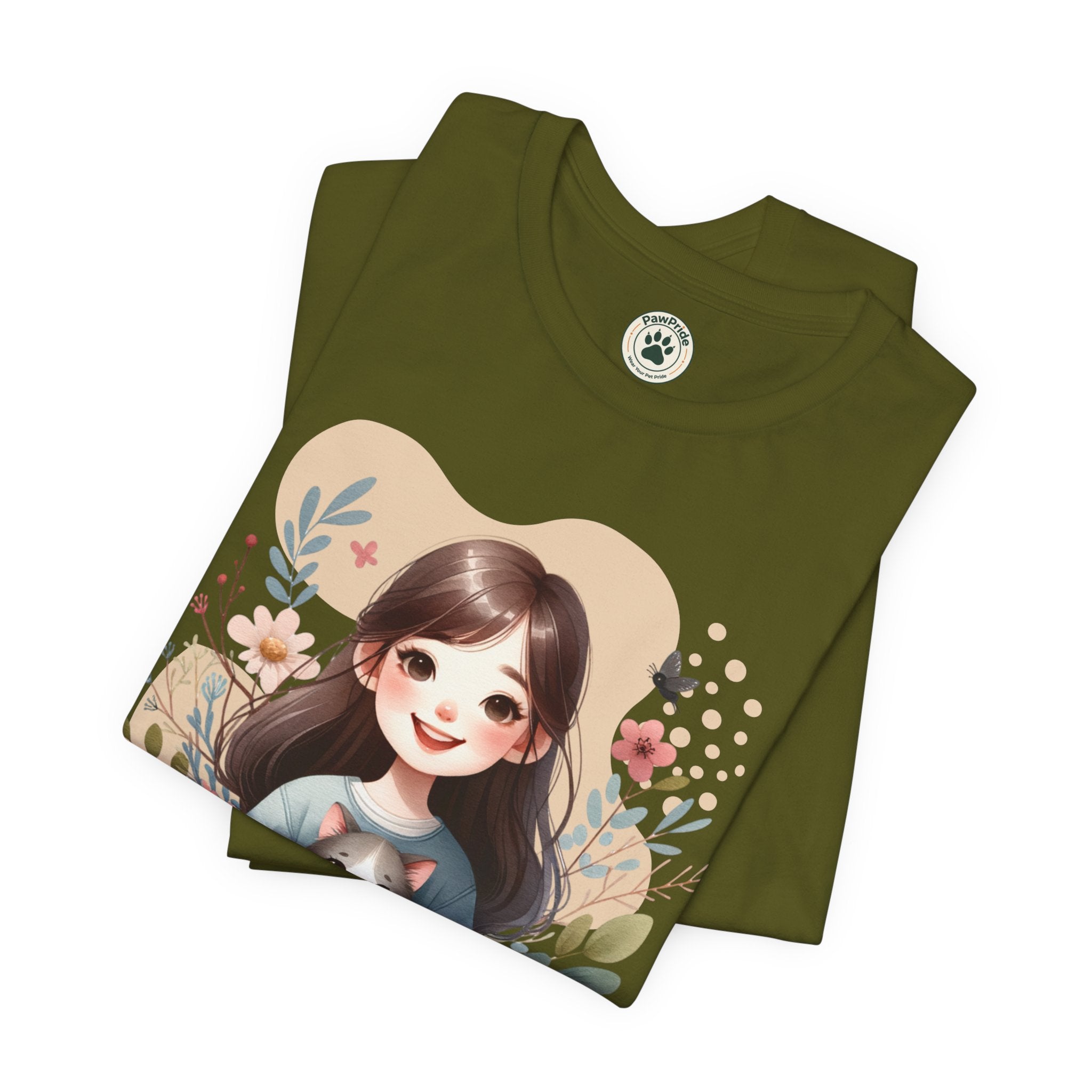 Cat Mom T-Shirt — Cute Floral Illustration Tee for Women Cat Lovers
