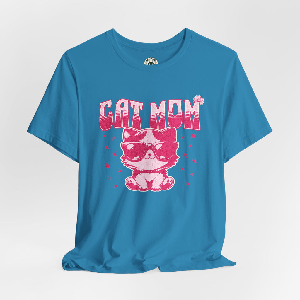 Cat Mom T-Shirt — Pink Cute Cat Graphic Tee