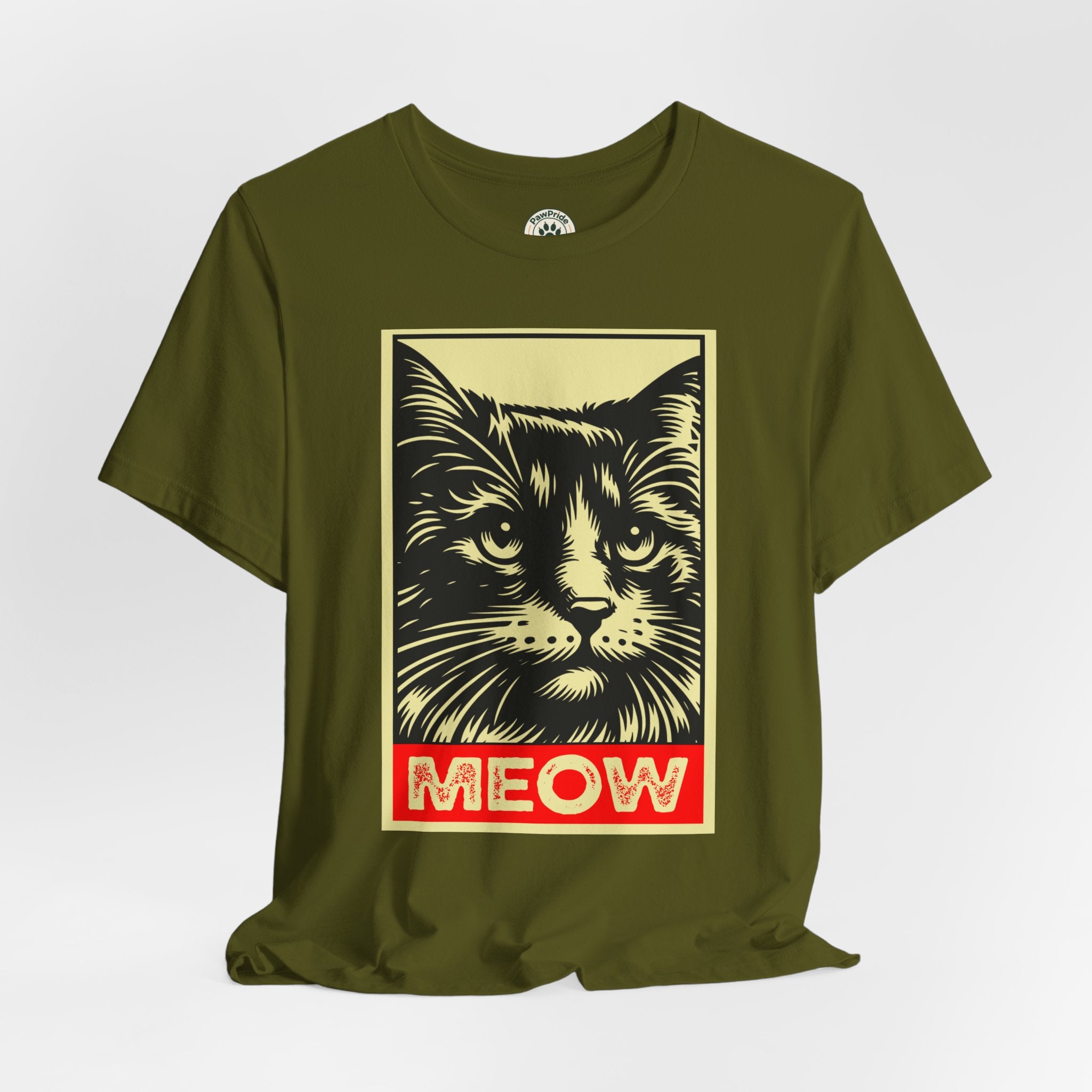Meow Cat Portrait Tee — Graphic Cat Shirt