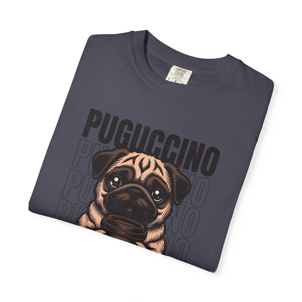 Puguccino Puppy T‑Shirt — Cute Pug Coffee Dog Graphic Tee