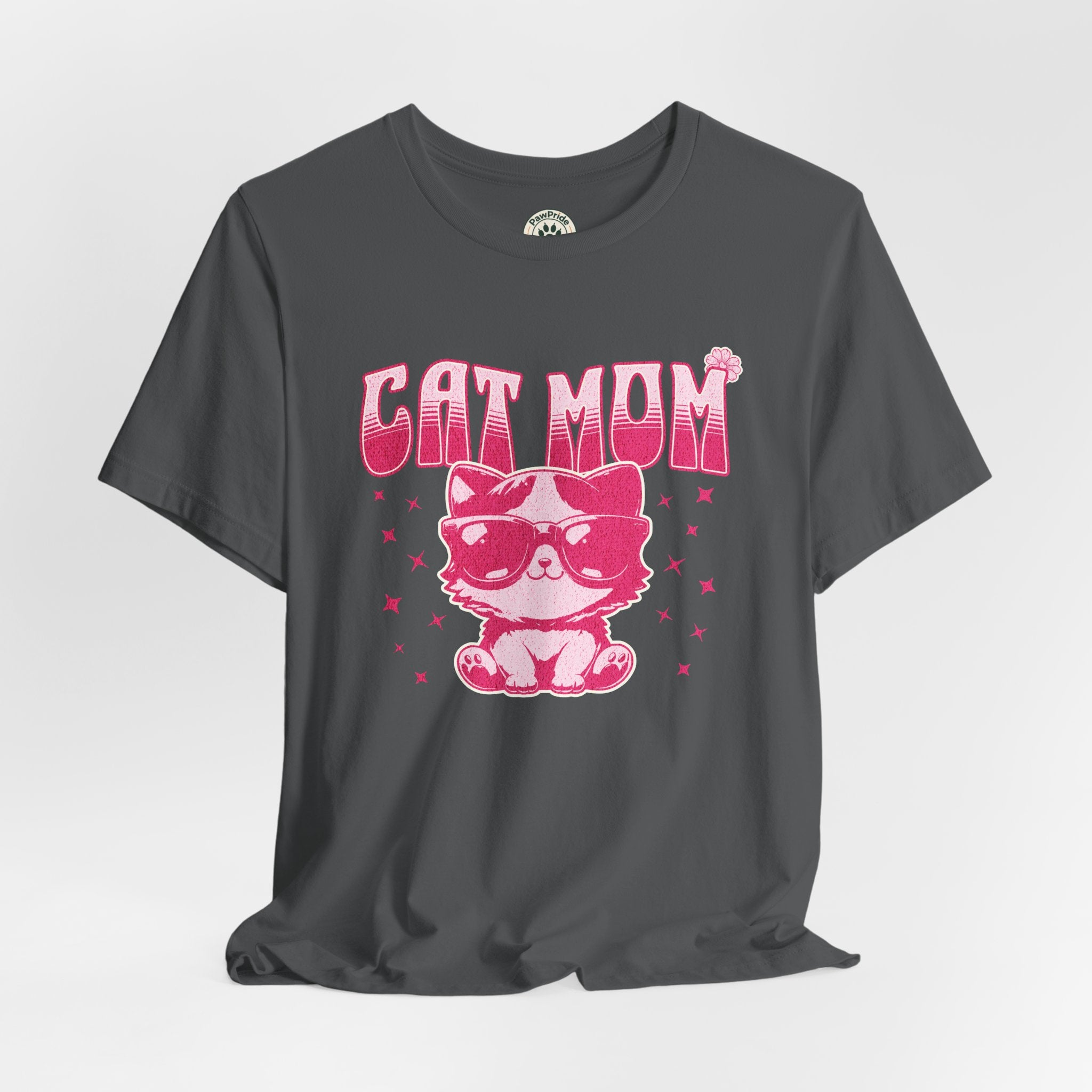 Cat Mom T-Shirt — Pink Cute Cat Graphic Tee