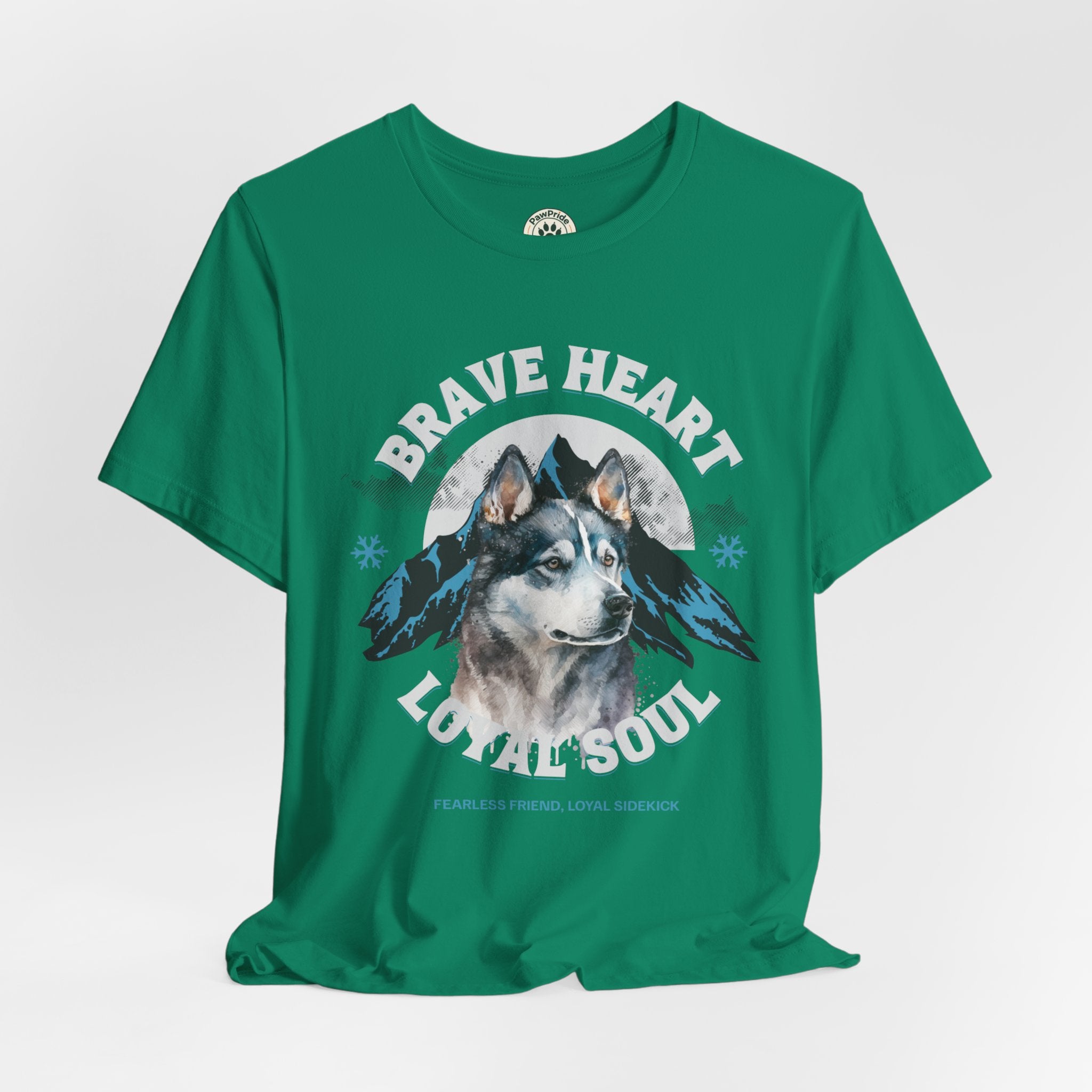 Husky T-Shirt "Brave Heart Loyal Soul" – Wildlife Mountain Graphic Tee