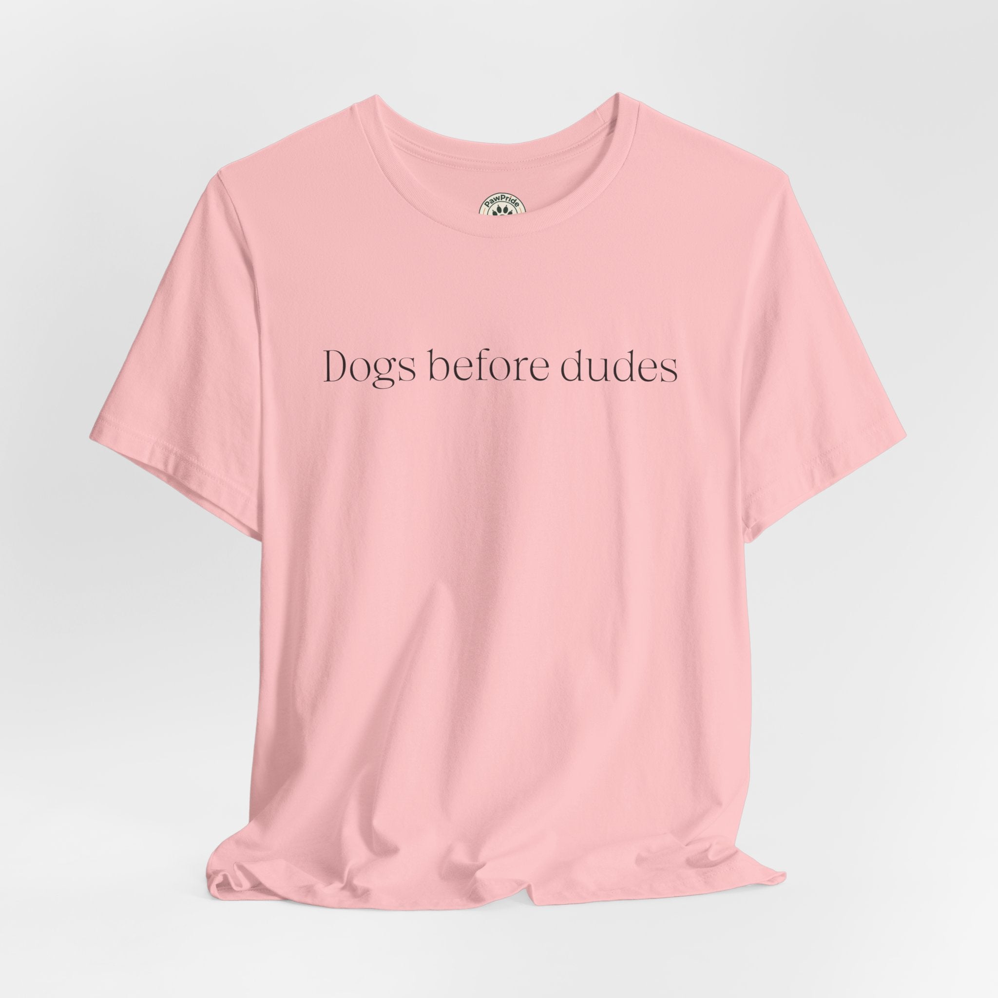 Dogs Before Dudes T-Shirt — Minimalist Dog Lover Tee
