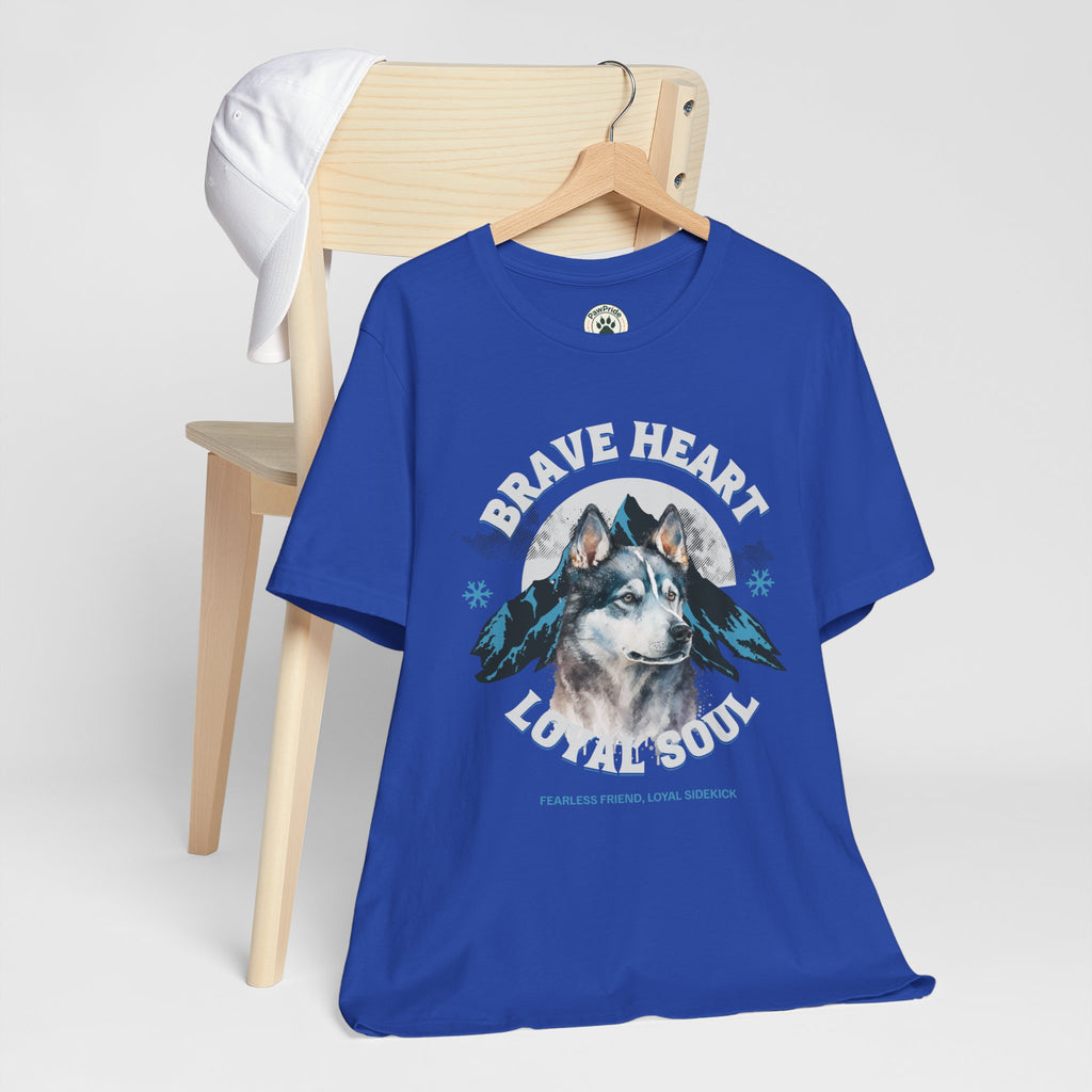Husky T-Shirt "Brave Heart Loyal Soul" – Wildlife Mountain Graphic Tee