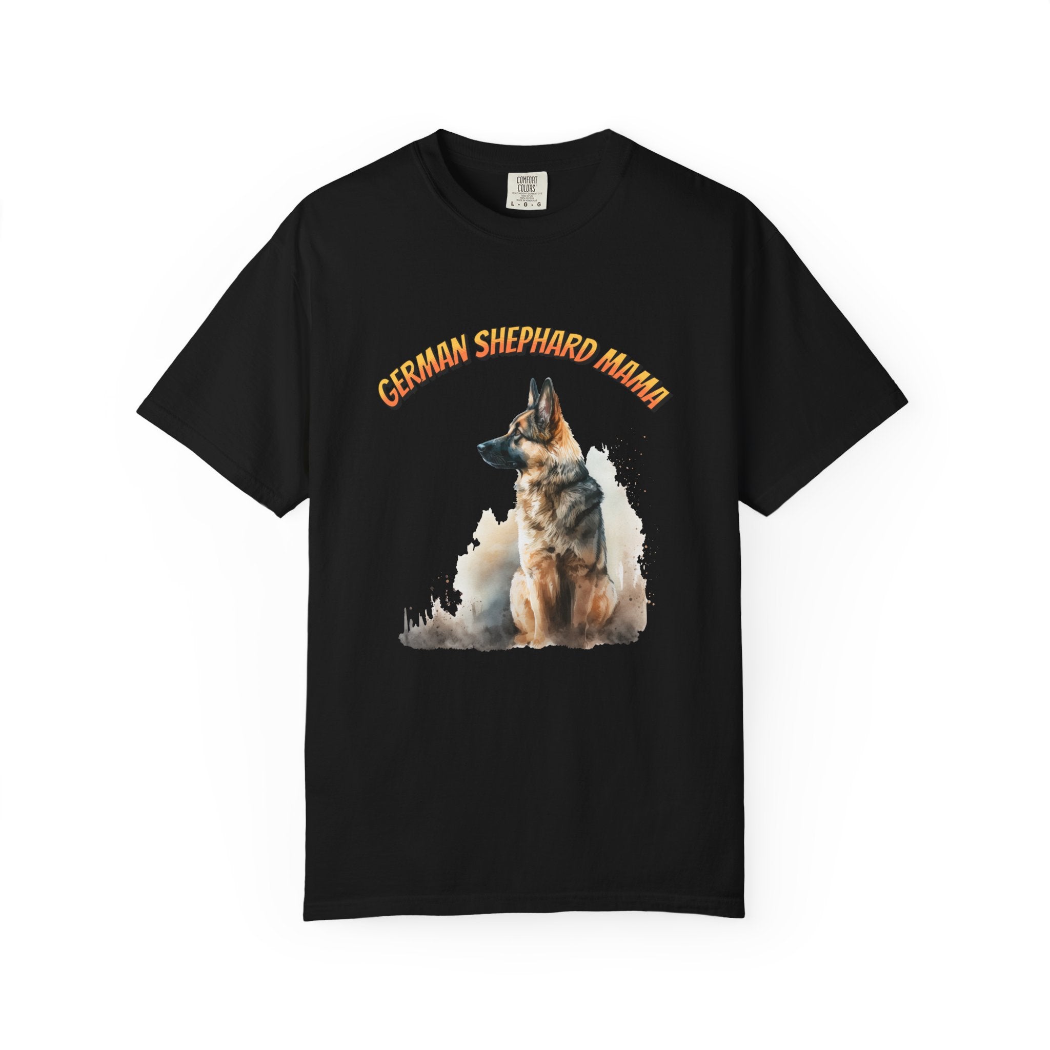 German Shepherd Mom T-Shirt - Watercolor Dog Portrait Tee