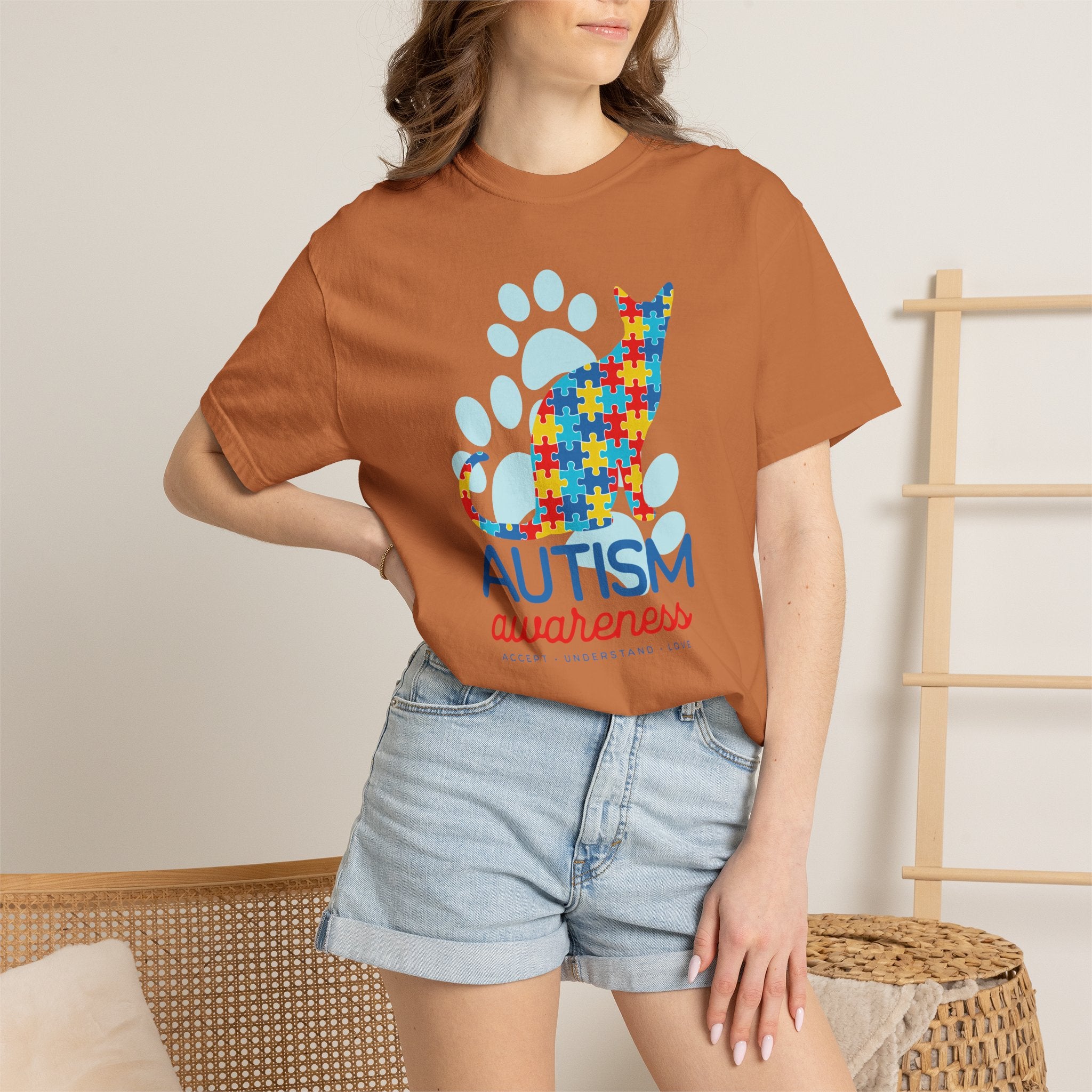 Autism Awareness Puzzle Cat T-Shirt — Support & Awareness Tee