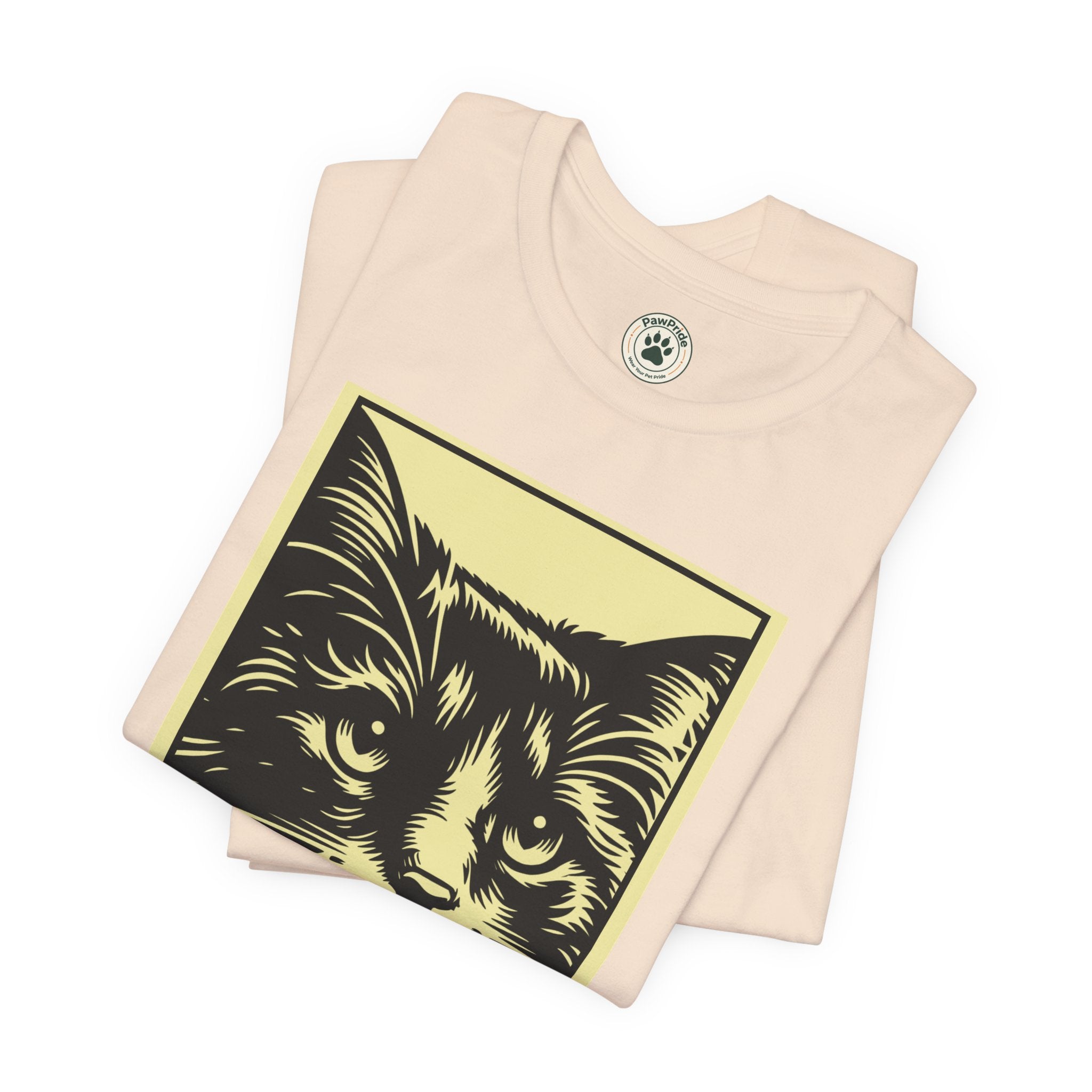 Meow Cat Portrait Tee — Graphic Cat Shirt