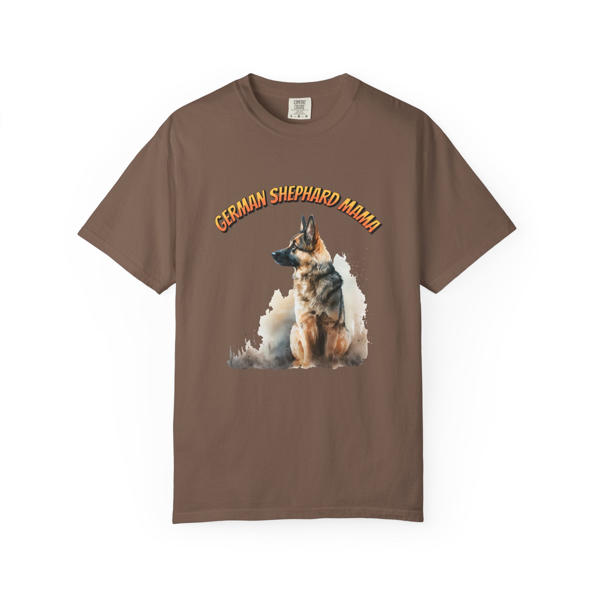German Shepherd Mom T-Shirt - Watercolor Dog Portrait Tee