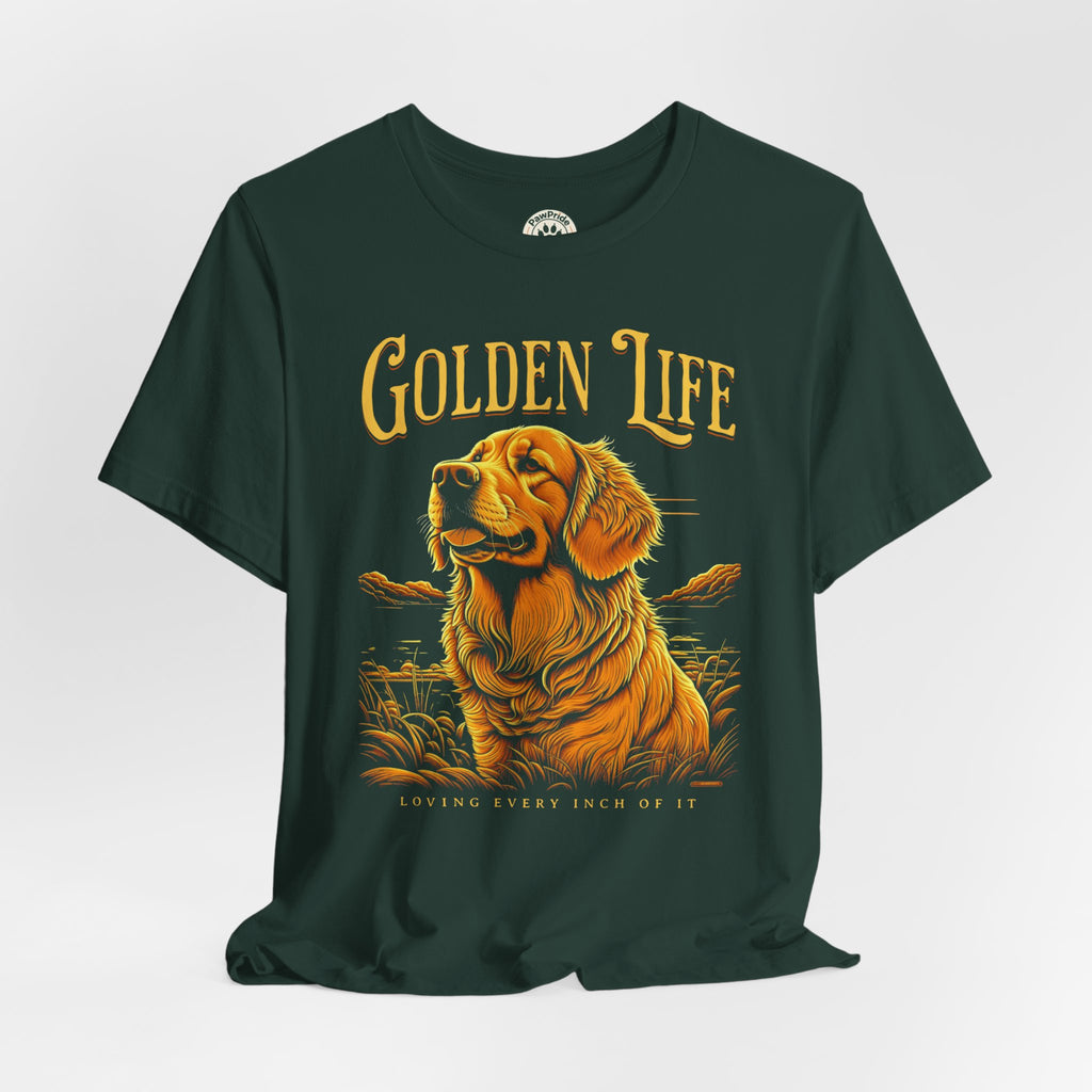 Golden Life Golden Retriever T-Shirt — "Golden Life" Graphic Tee for Dog Lovers