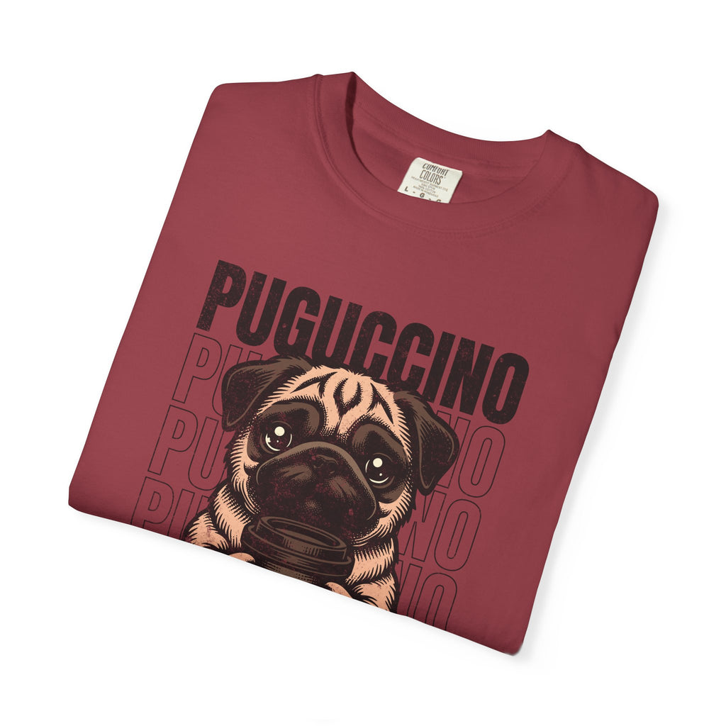 Puguccino Puppy T‑Shirt — Cute Pug Coffee Dog Graphic Tee