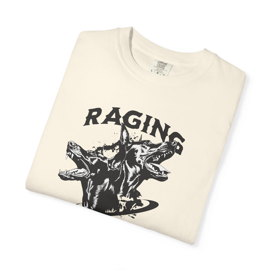 Raging Canine Chaos T-Shirt — Vintage Dog Skull Graphic Tee