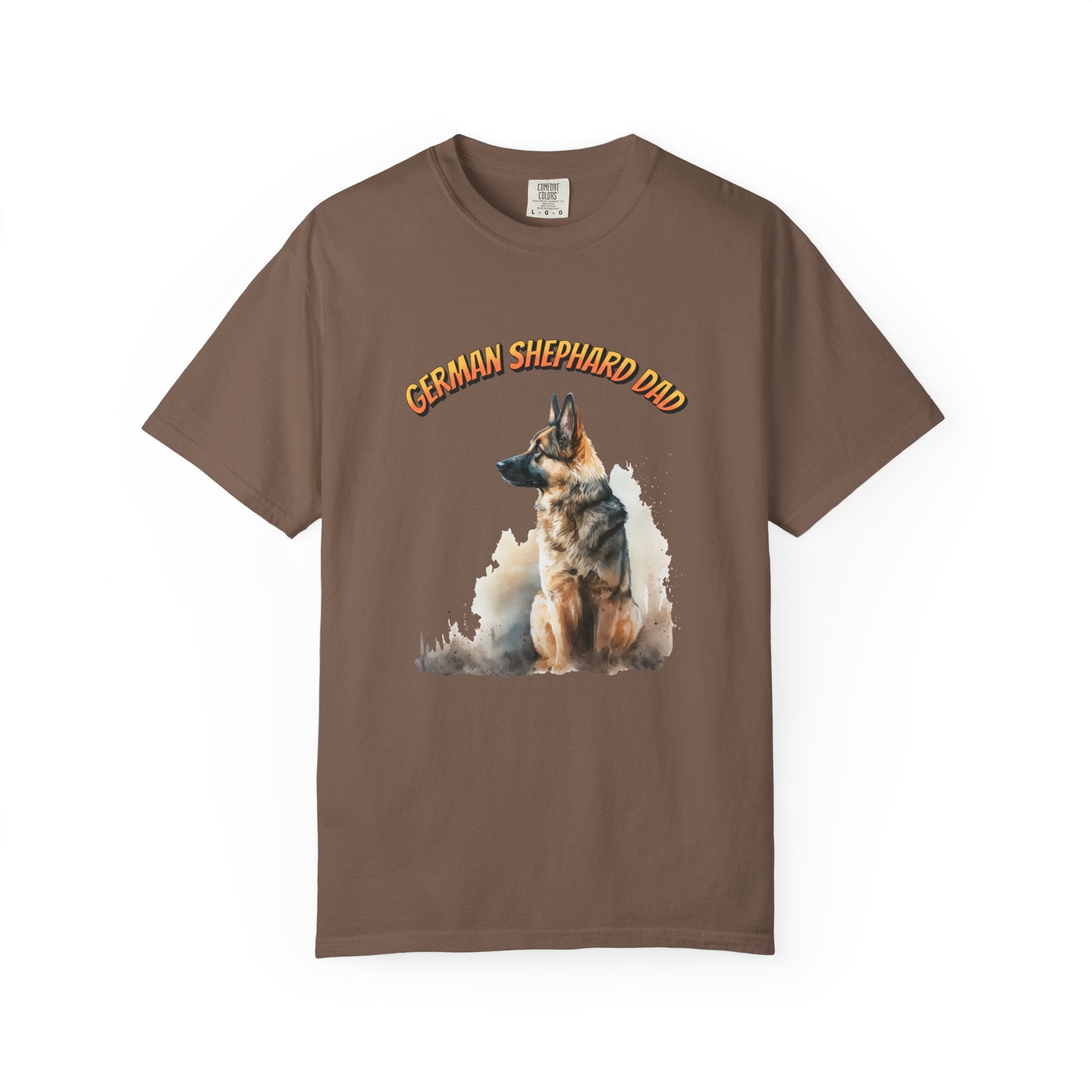 German Shepherd Dad T-Shirt — Realistic Dog Portrait Tee for Pet Lovers