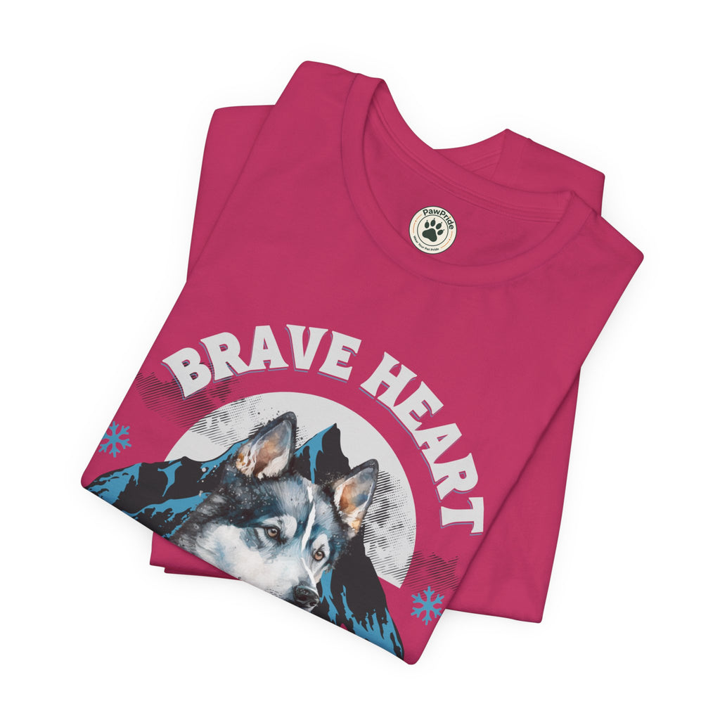 Husky T-Shirt "Brave Heart Loyal Soul" – Wildlife Mountain Graphic Tee