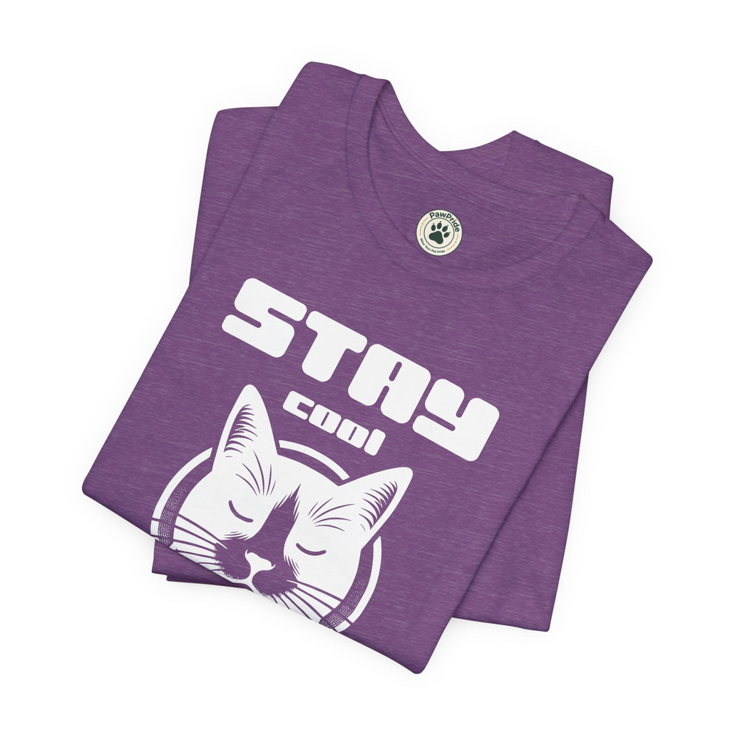 Stay Calm Cat T-Shirt — Cute Grumpy Cat Graphic Tee ("Stay Calm — Do Not Disturb" )