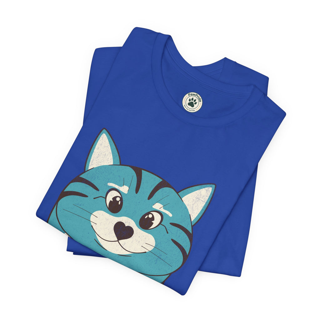 My Cat Rules T-Shirt — Cute Blue Cat Graphic Tee for Cat Lovers