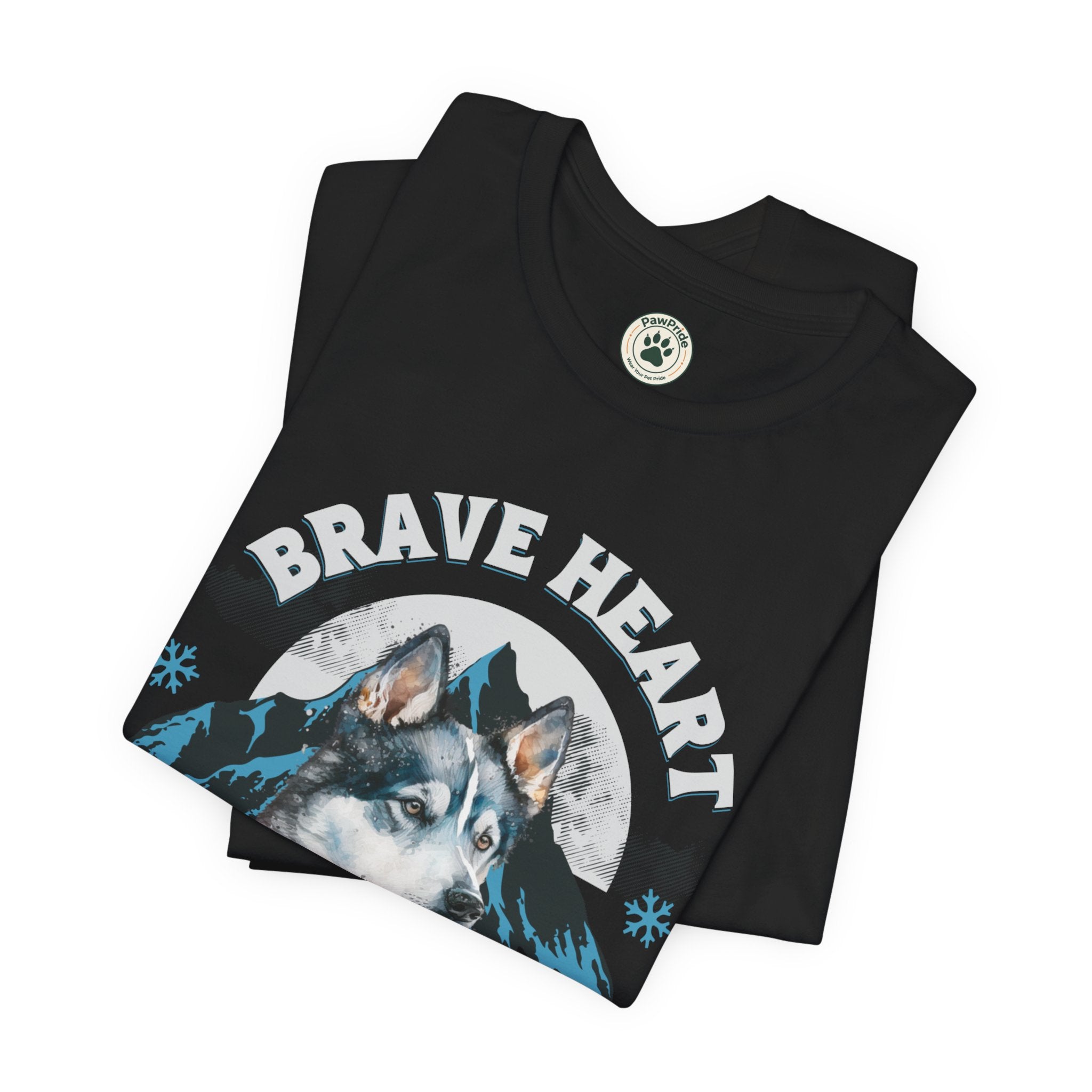 Husky T-Shirt "Brave Heart Loyal Soul" – Wildlife Mountain Graphic Tee