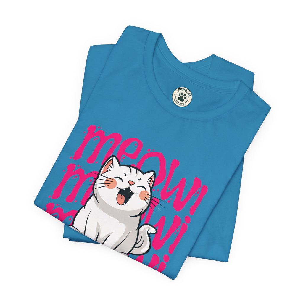 Meow Cat Graphic Tee — Cute Kawaii Cat "MEOW!" Shirt