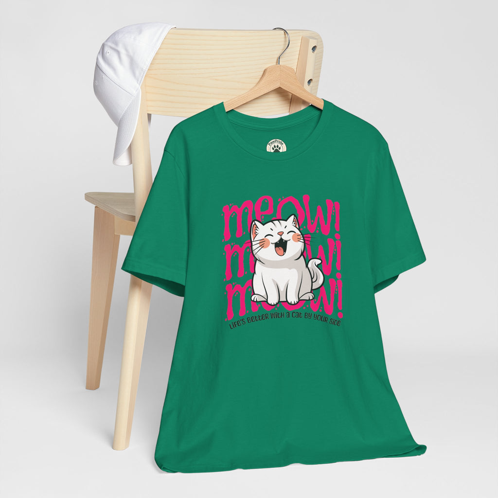 Meow Cat Graphic Tee — Cute Kawaii Cat "MEOW!" Shirt
