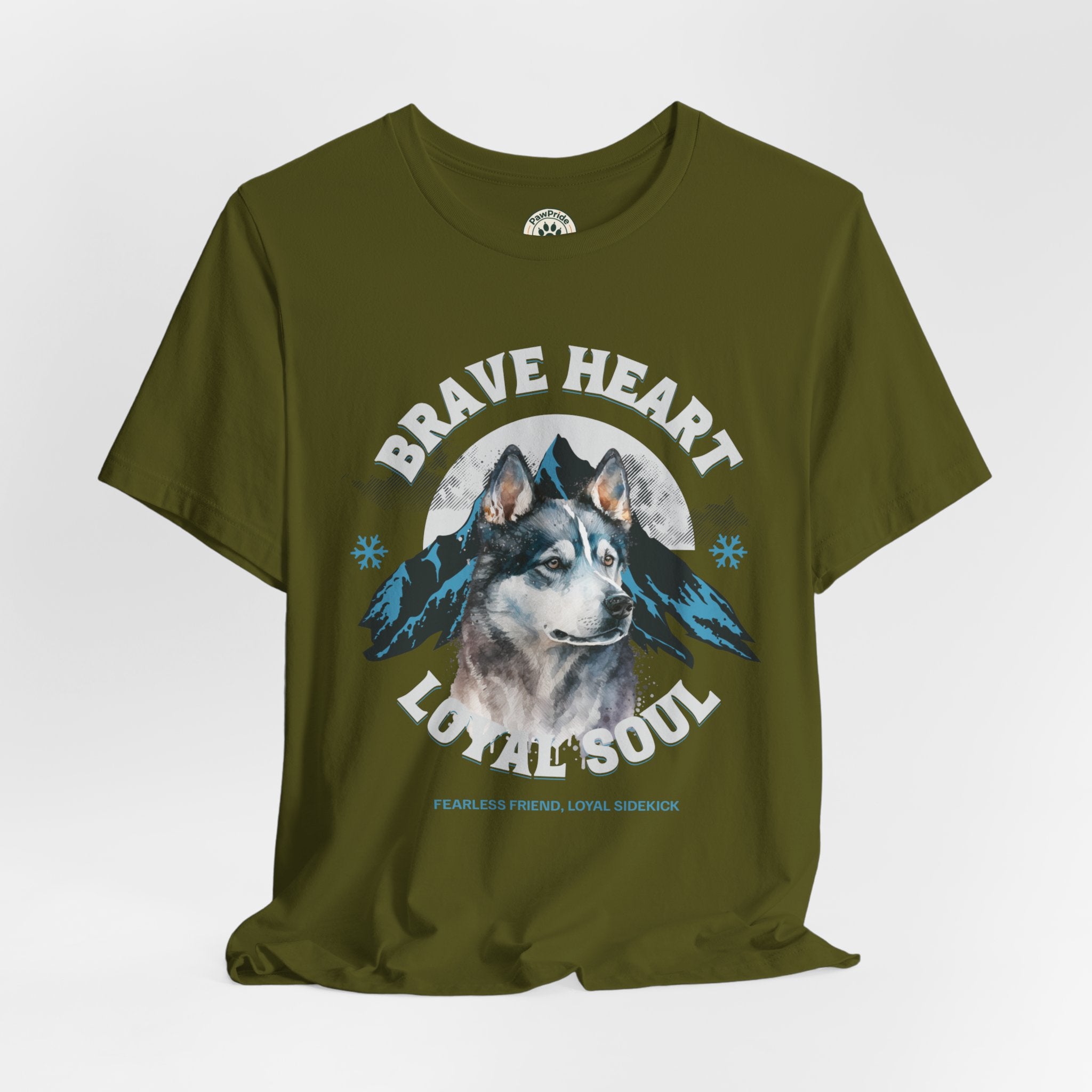 Husky T-Shirt "Brave Heart Loyal Soul" – Wildlife Mountain Graphic Tee