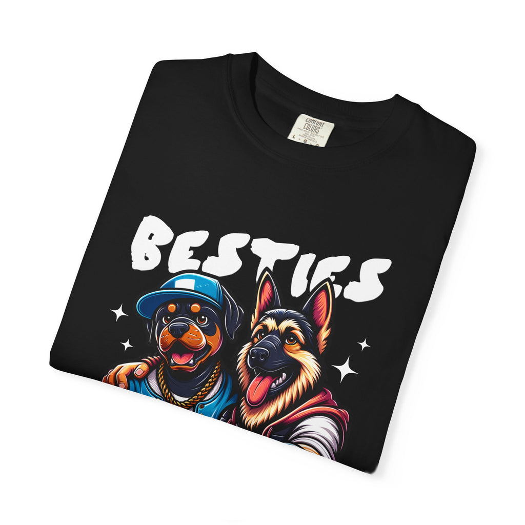 Dog Duo Graphic T‑Shirt — Cool Rottweiler & German Shepherd Street Art Tee
