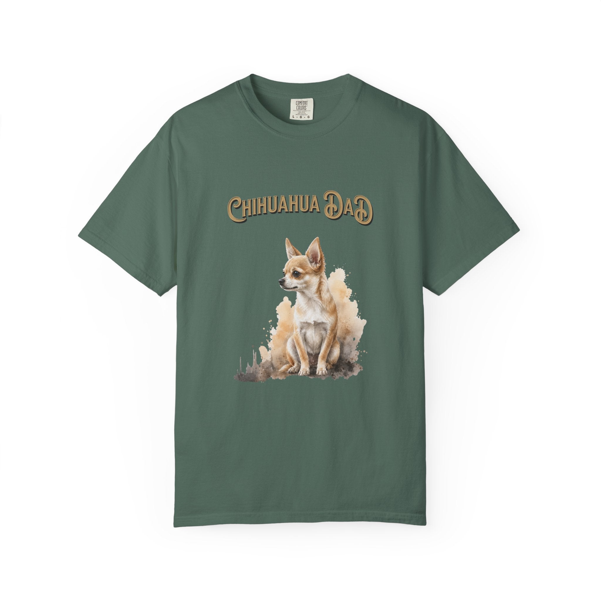 Chihuahua Dad T-Shirt — Watercolor Chihuahua Dad Tee for Dog Lovers
