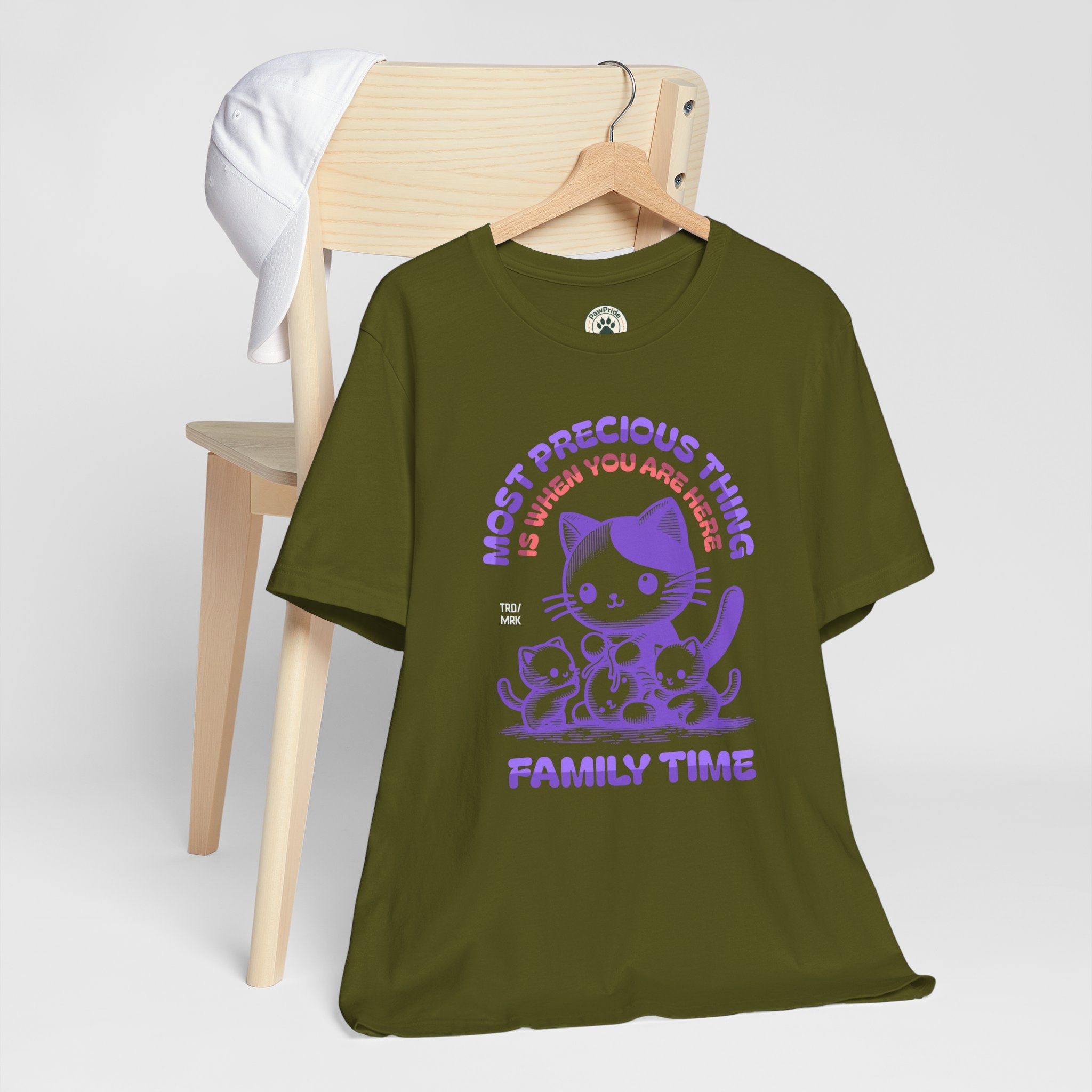 Family Time Cat Tee — "Most Precious Thing Is When You Are Here" Cute Cat Family T-Shirt