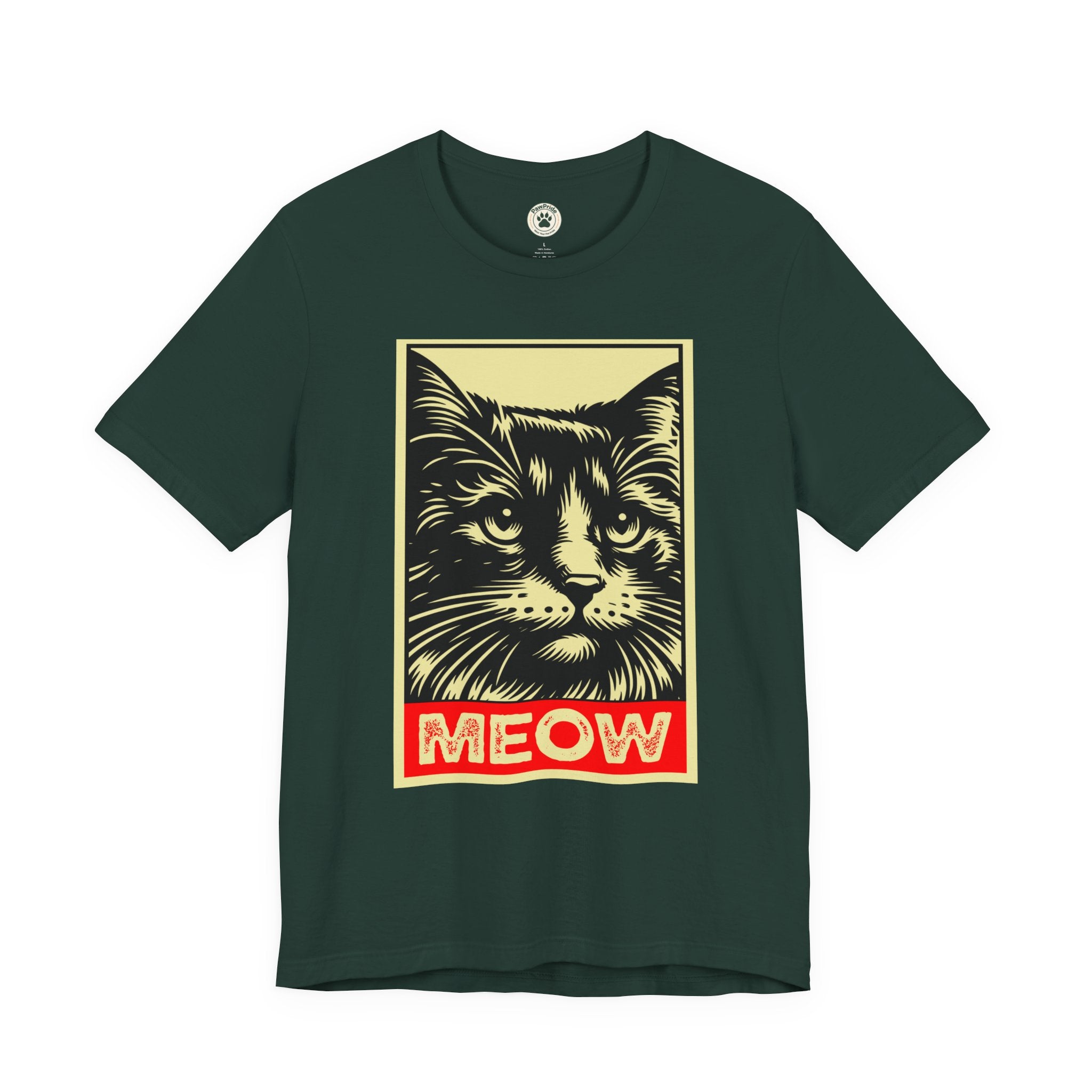 Meow Cat Portrait Tee — Graphic Cat Shirt