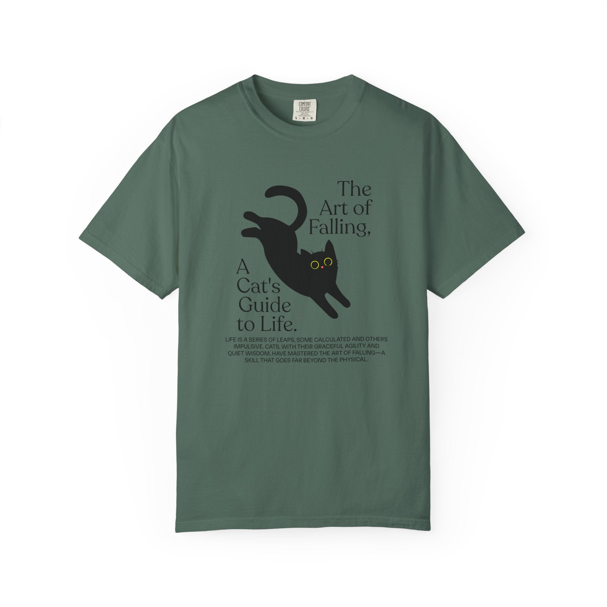 Cat "The Art of Falling" Graphic T-Shirt — A Cat’s Guide to Life
