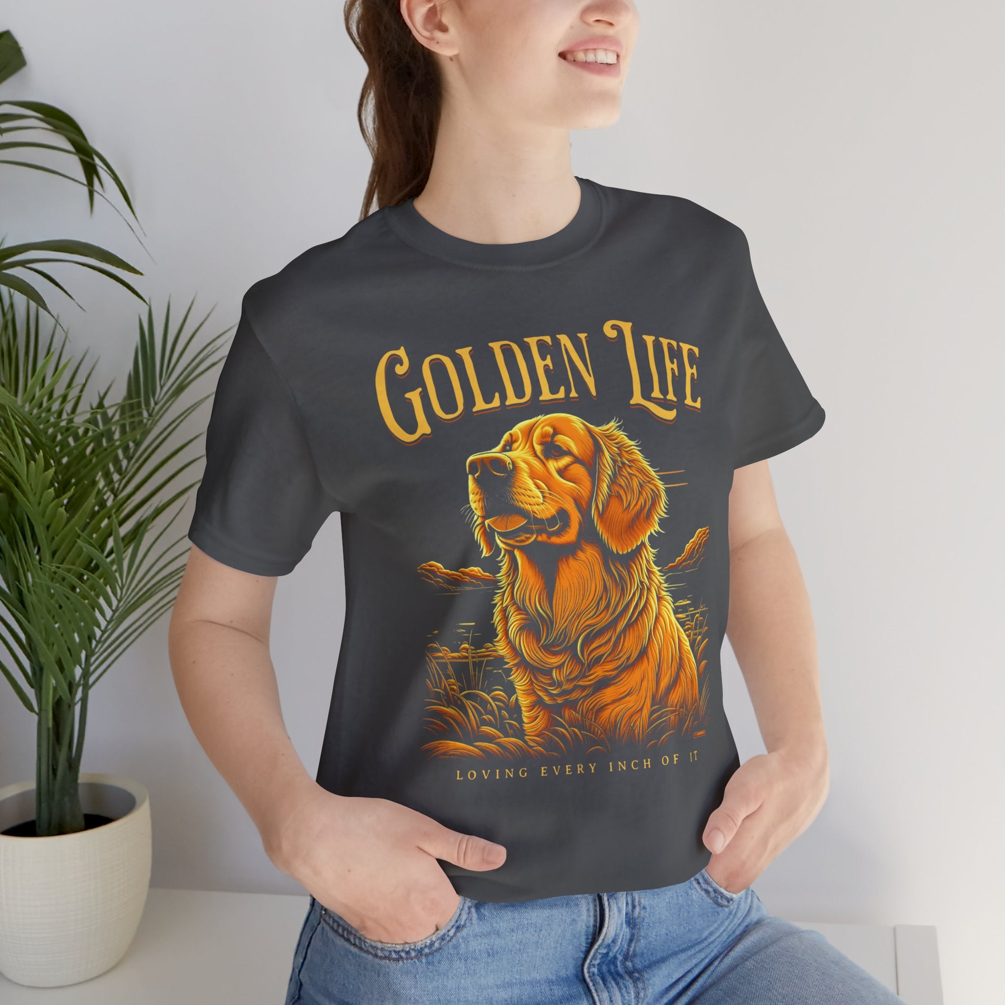 Golden Life Golden Retriever T-Shirt — "Golden Life" Graphic Tee for Dog Lovers
