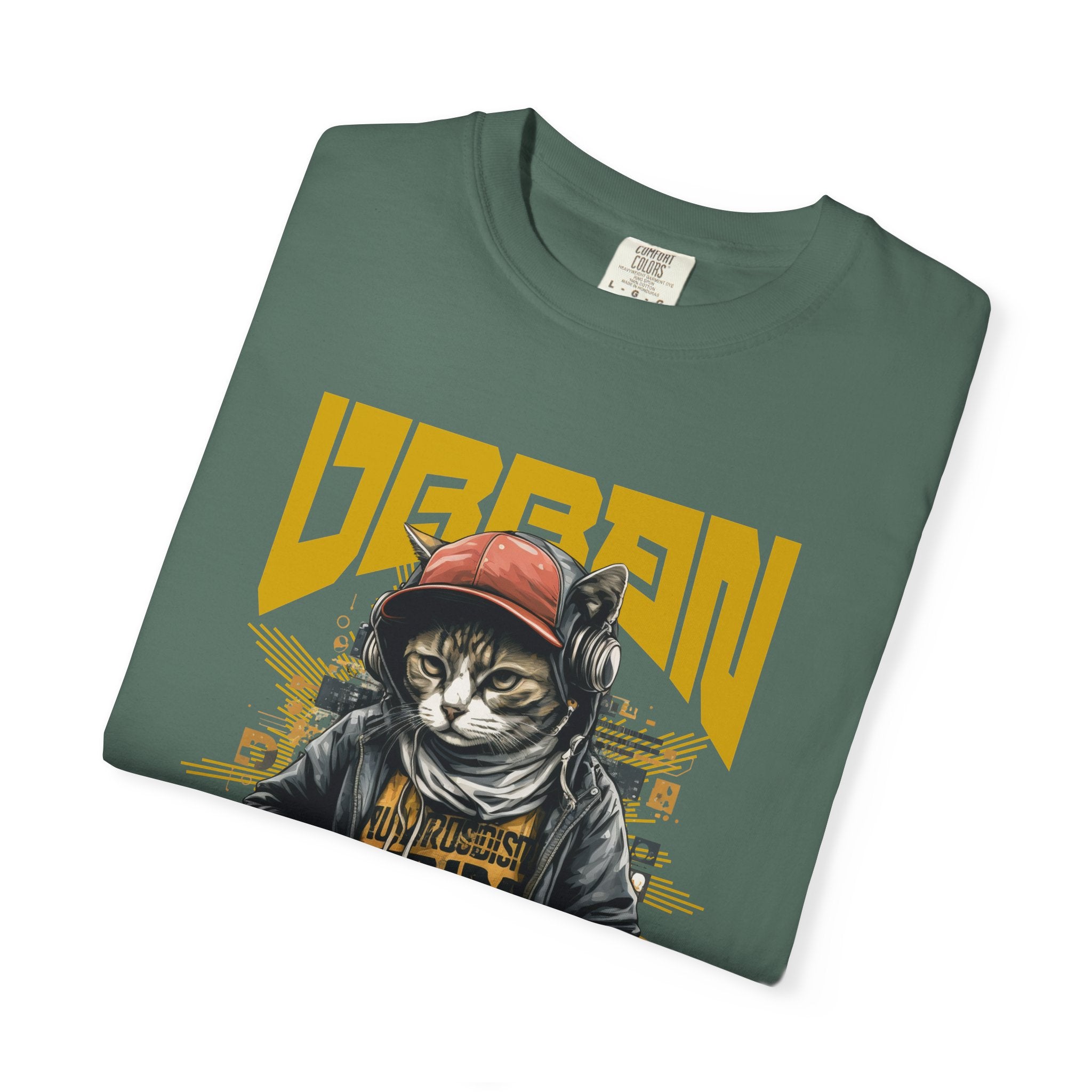 Urban Cat T-Shirt — Retro Streetwear Graphic Tee with Cool Cat Design
