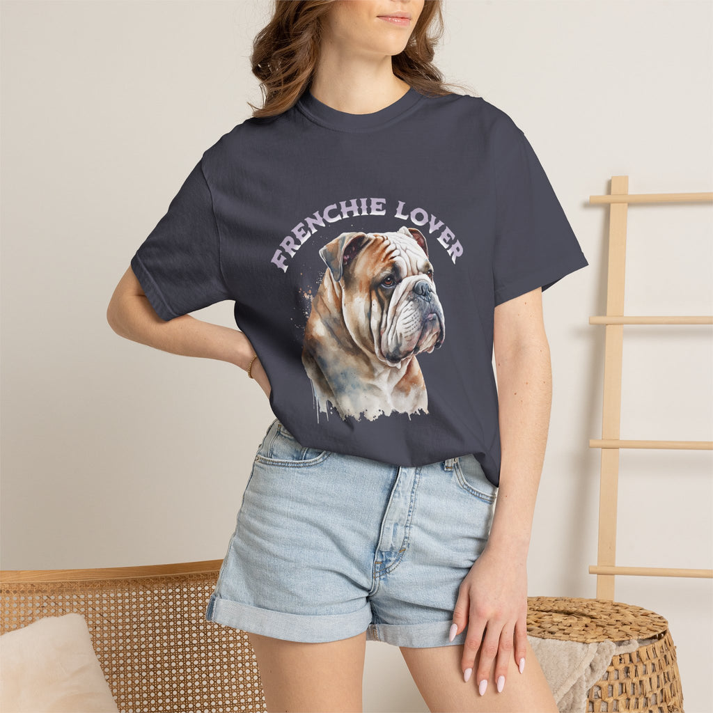 Frenchie Lover T-Shirt — Watercolor English Bulldog Tee