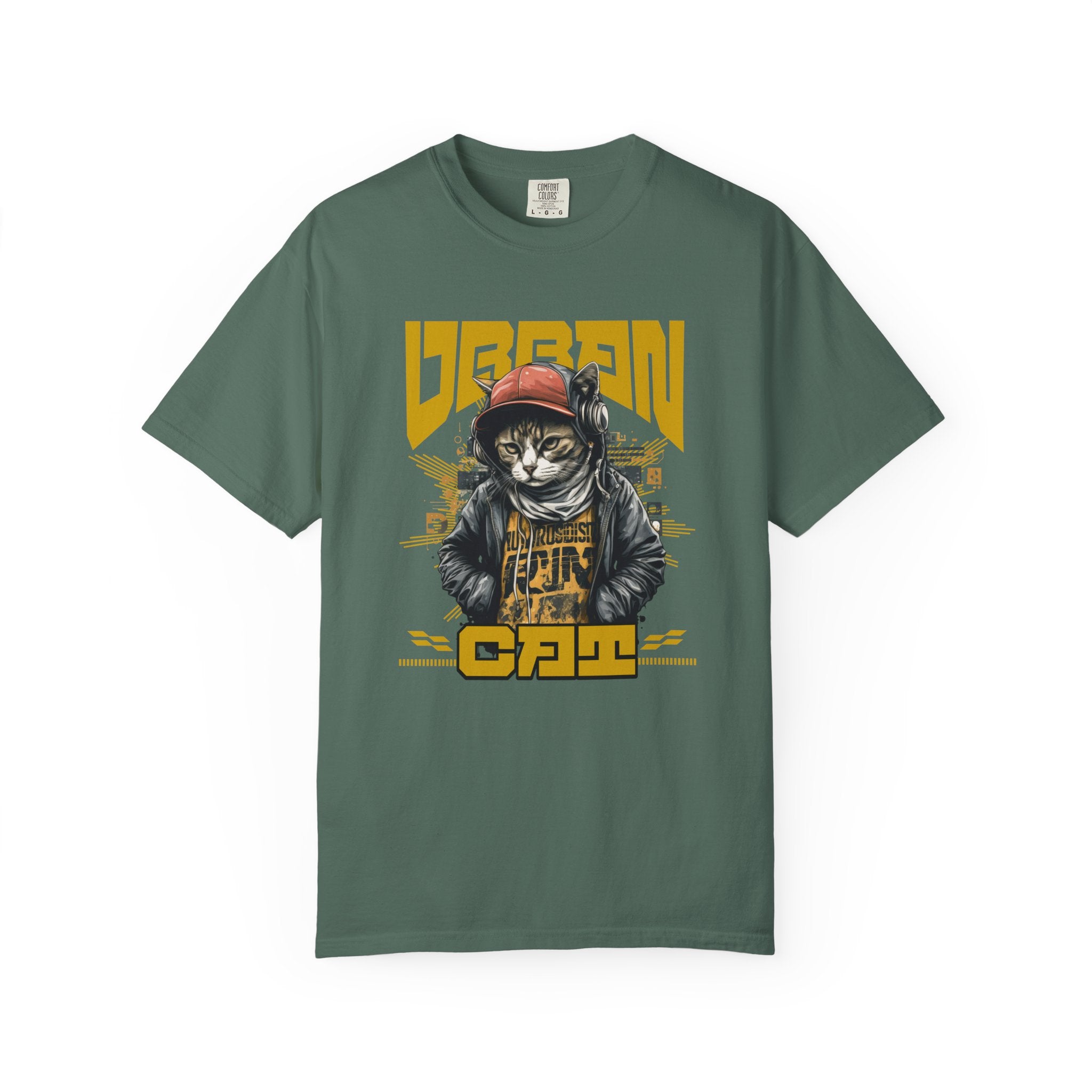 Urban Cat T-Shirt — Retro Streetwear Graphic Tee with Cool Cat Design
