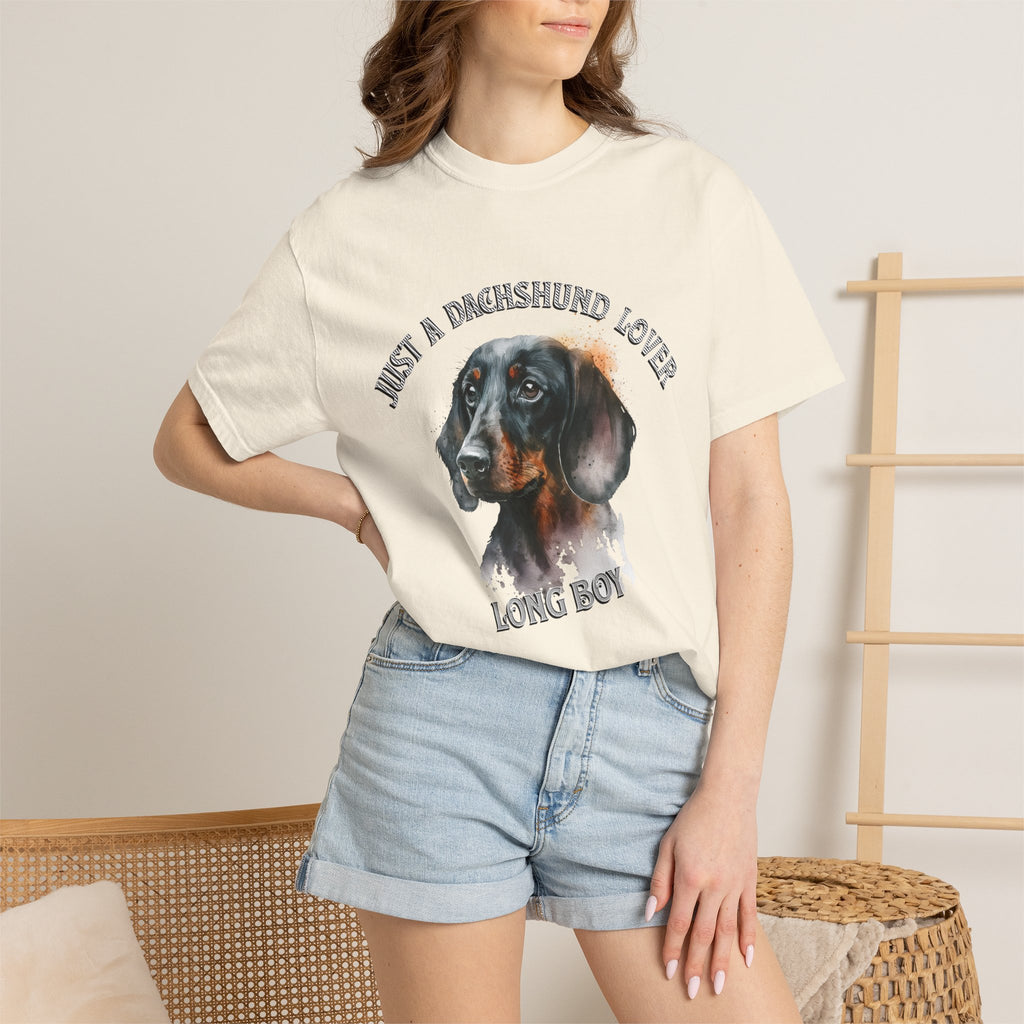 Dachshund Lover T‑Shirt — "Just a Dachshund Lover, Long Boy" Graphic Tee