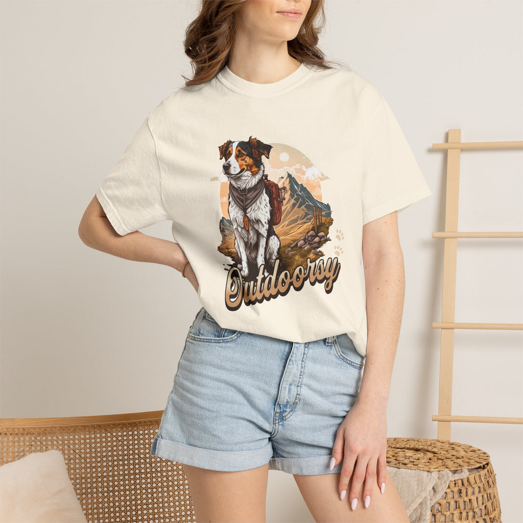 Outdoory Dog T-Shirt — Adventure Mountain Pup Graphic Tee