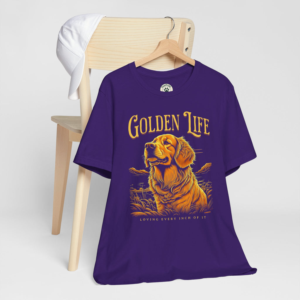 Golden Life Golden Retriever T-Shirt — "Golden Life" Graphic Tee for Dog Lovers