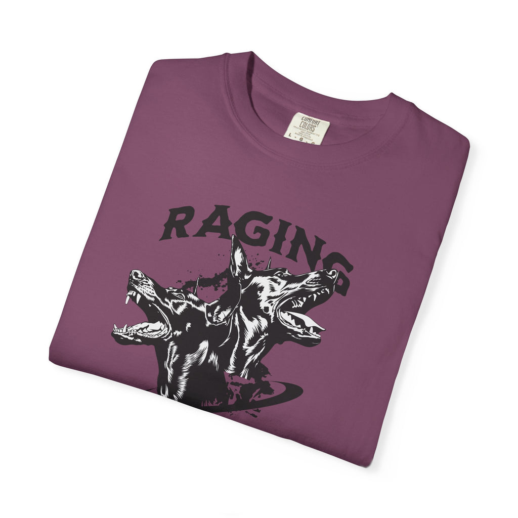 Raging Canine Chaos T-Shirt — Vintage Dog Skull Graphic Tee