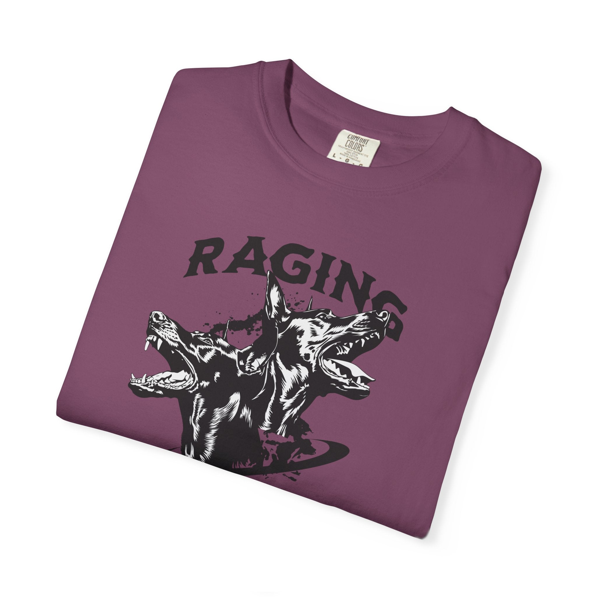Raging Canine Chaos T-Shirt — Vintage Dog Skull Graphic Tee