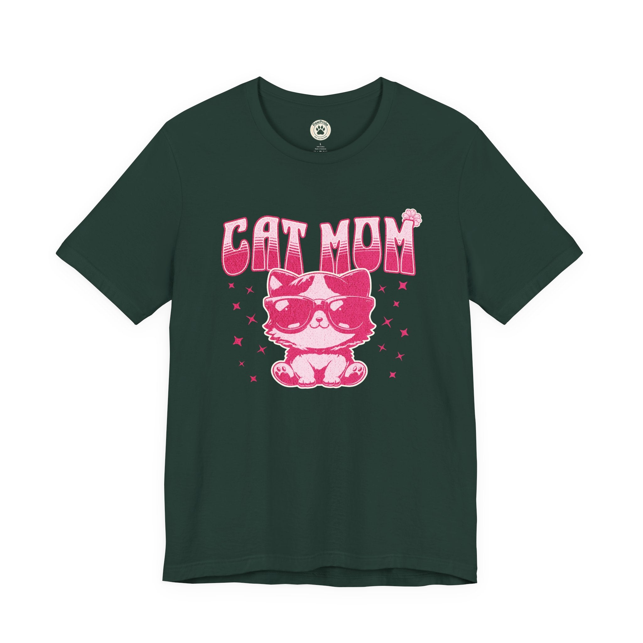 Cat Mom T-Shirt — Pink Cute Cat Graphic Tee
