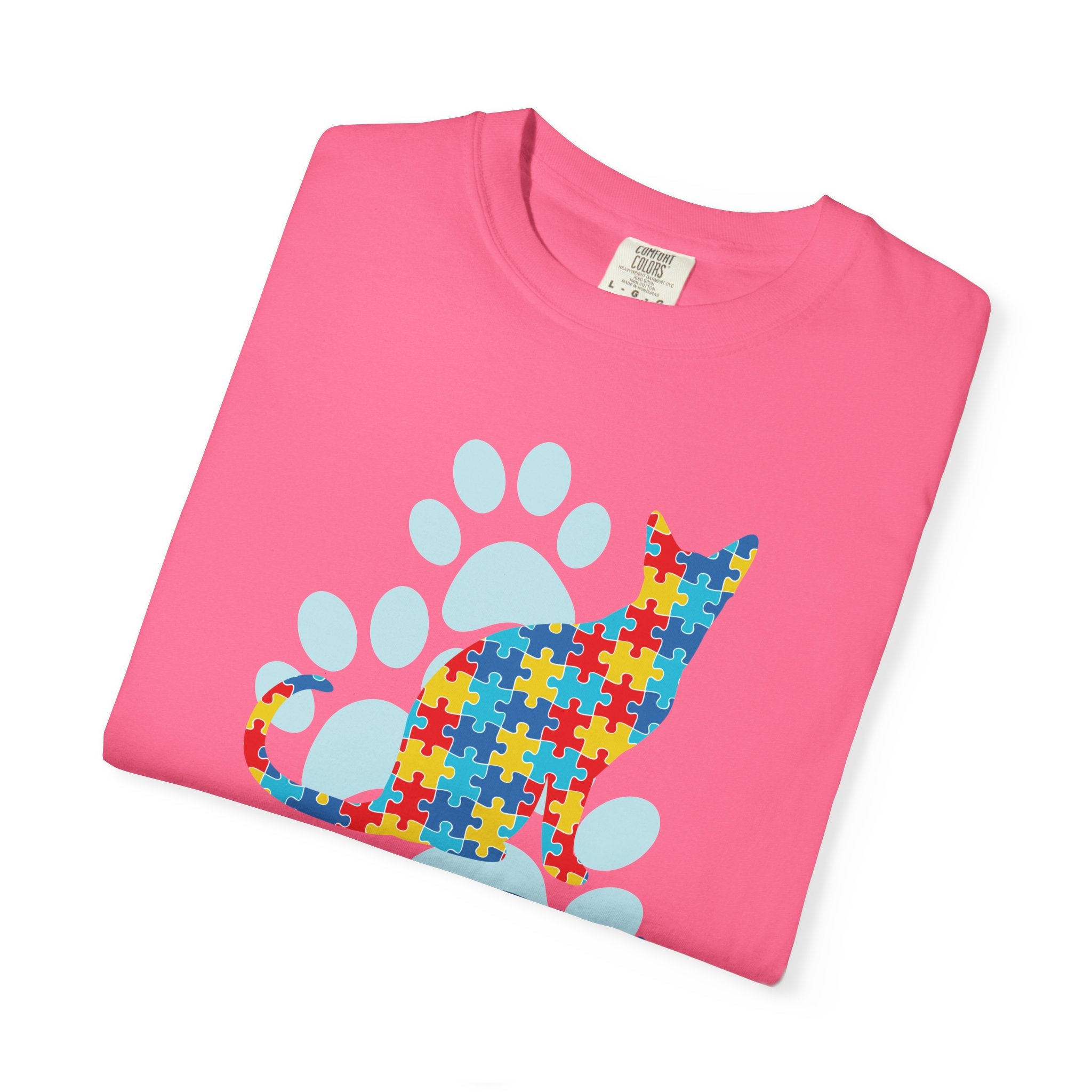 Autism Awareness Puzzle Cat T-Shirt — Support & Awareness Tee