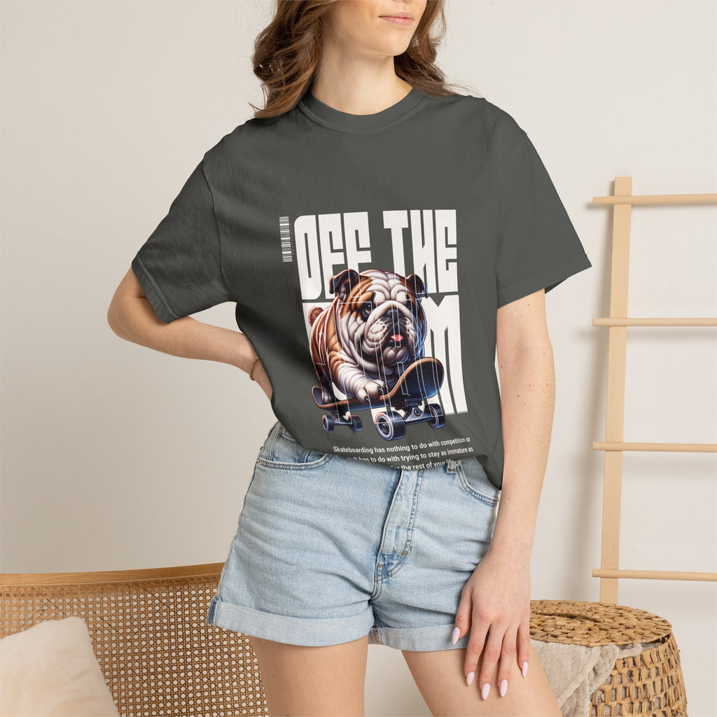 Bulldog Skateboard T-Shirt – “Off The Wall” Vintage Skate Dog Tee