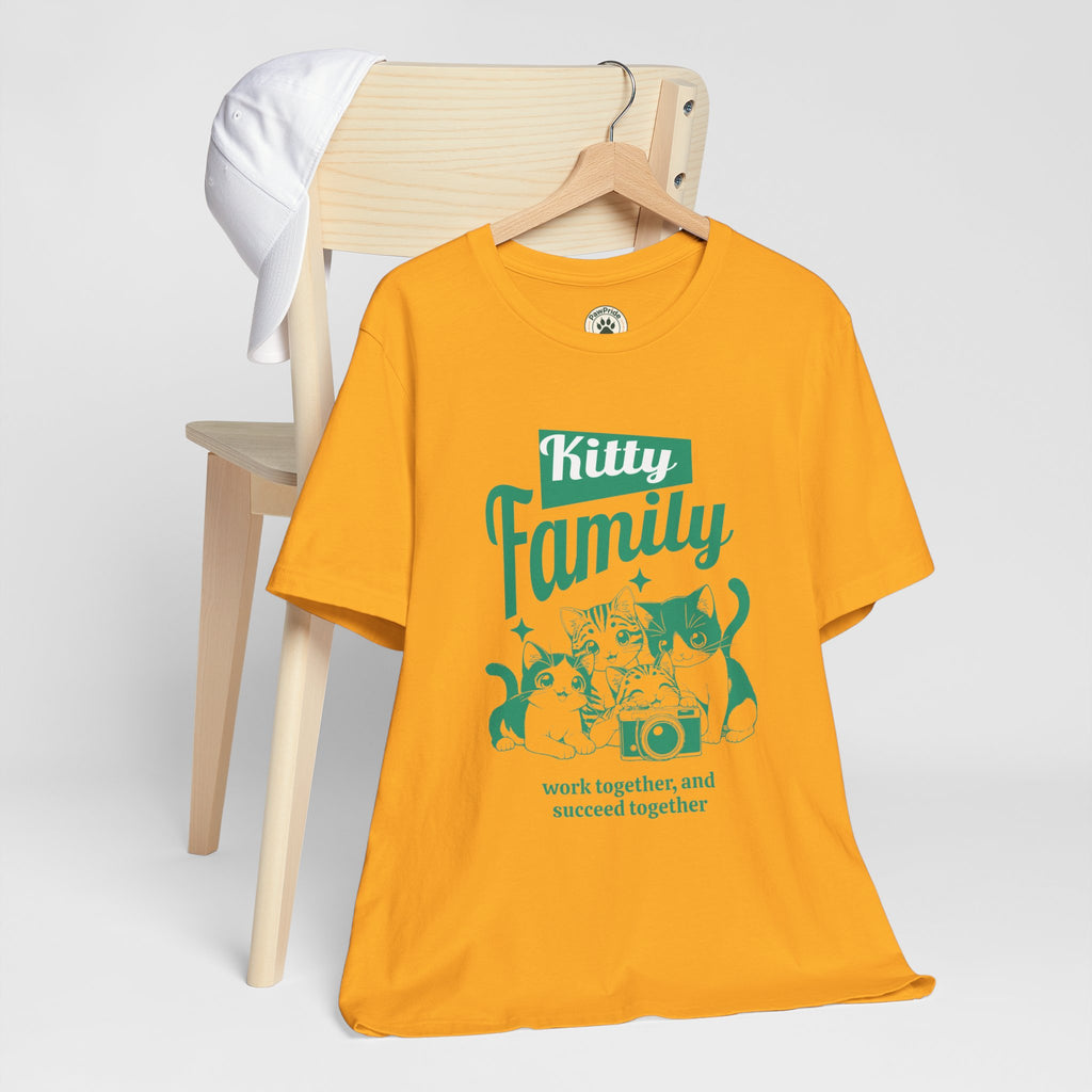 Kitty Family Tee — 'Work Together, and Succeed Together' Cat Graphic Shirt