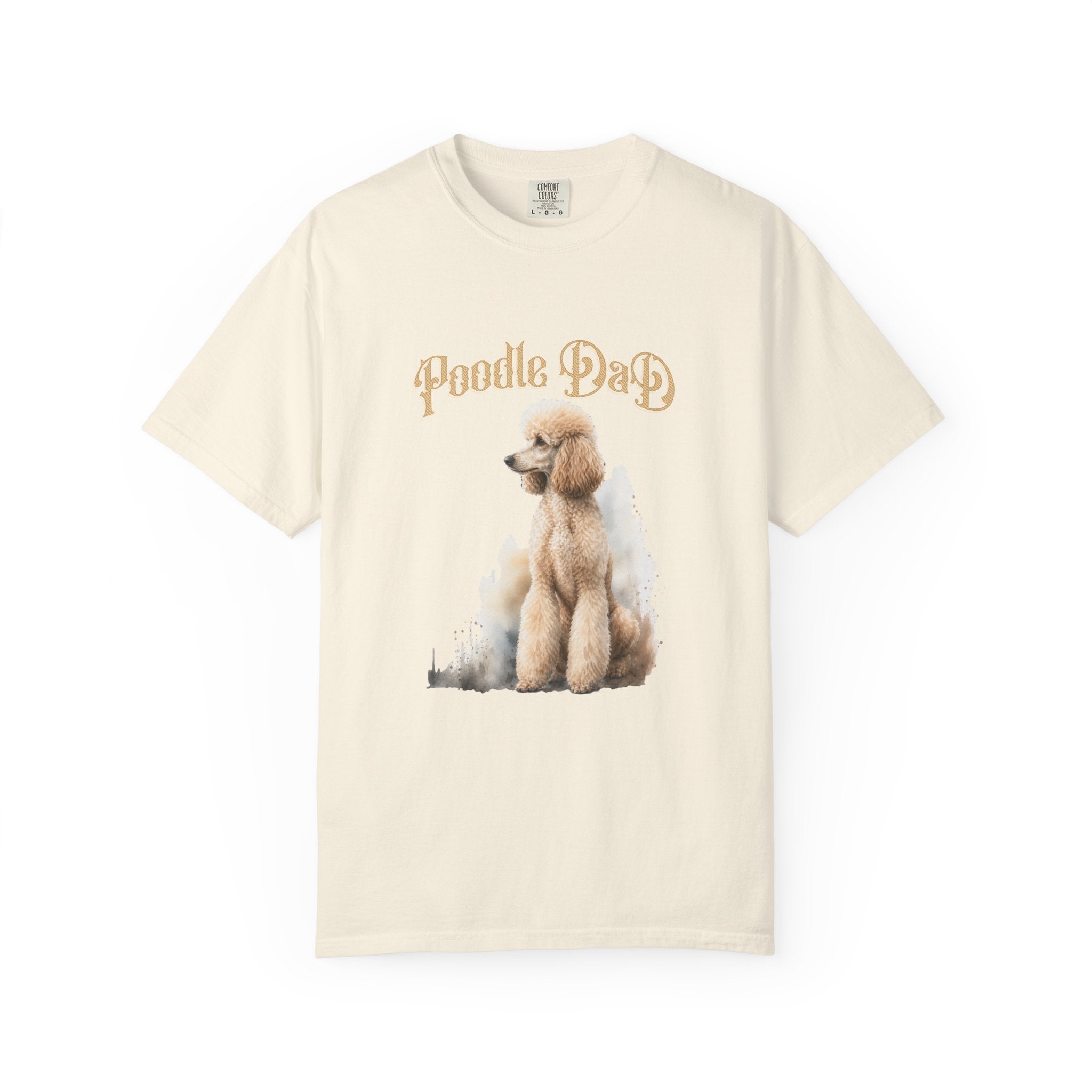 Poodle Dad T-Shirt — Watercolor Poodle Graphic Tee for Dog Lovers