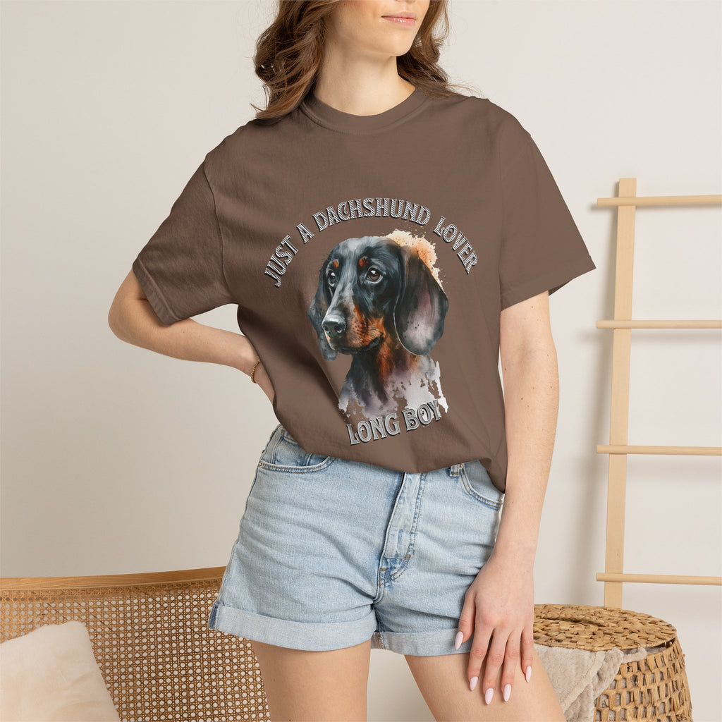 Dachshund Lover T‑Shirt — "Just a Dachshund Lover, Long Boy" Graphic Tee